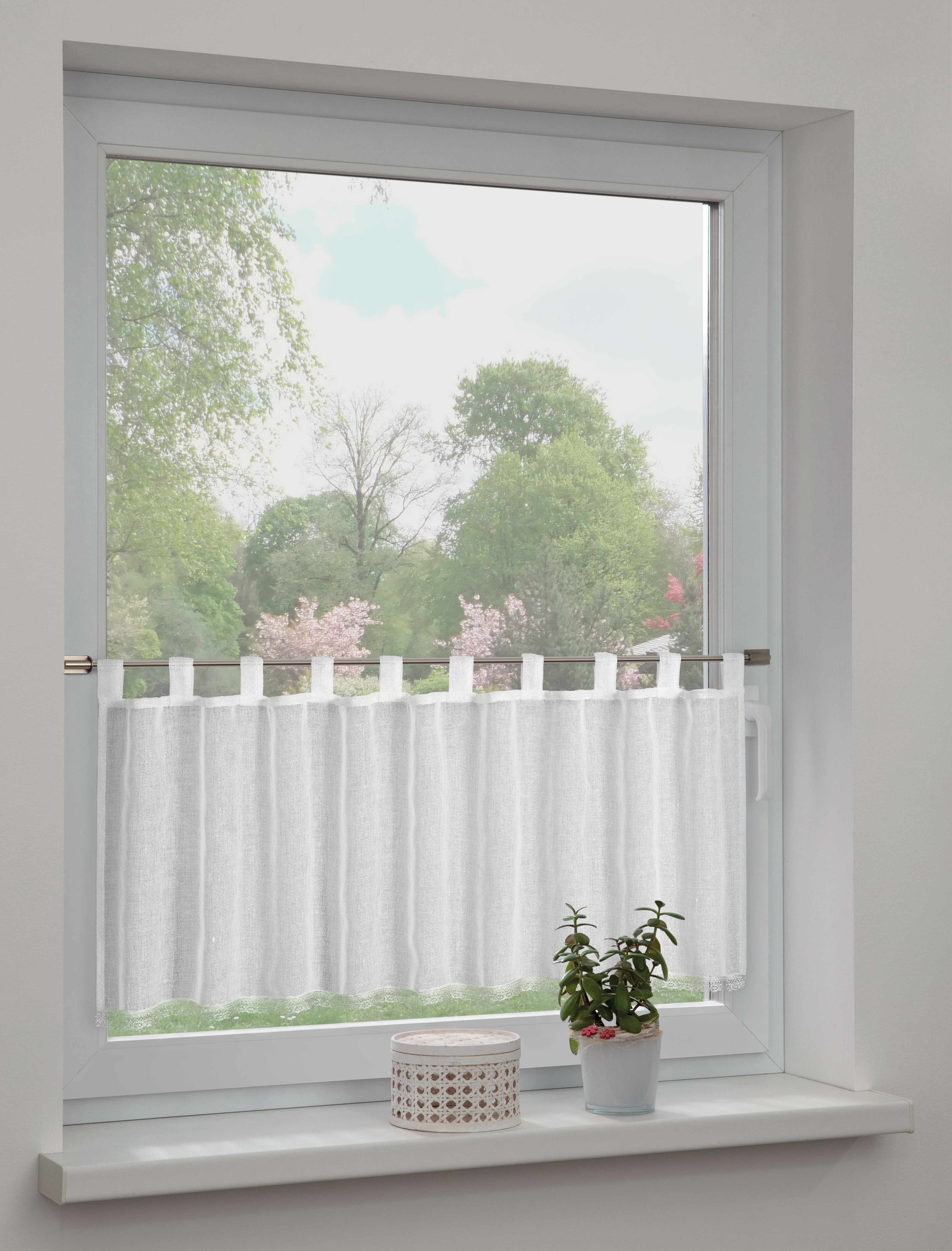 Sehlbach Fertiggardine weiß, 135 x 45 cm Sehlbach Fertiggardine weiß, 135 x 45 cm
