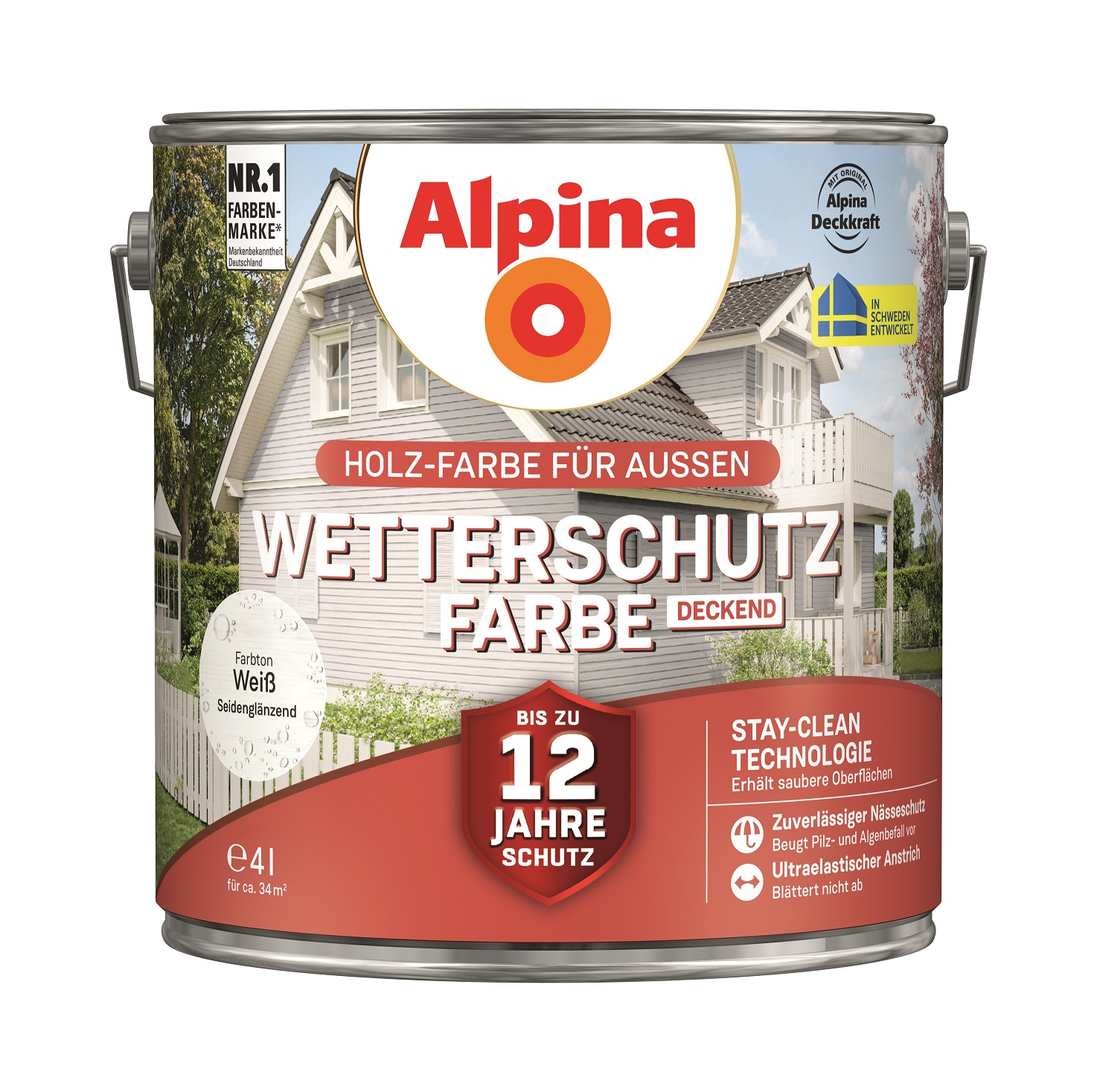 4001244702602_1 Alpina Wetterschutz-Farbe Weiß, 2,5L
