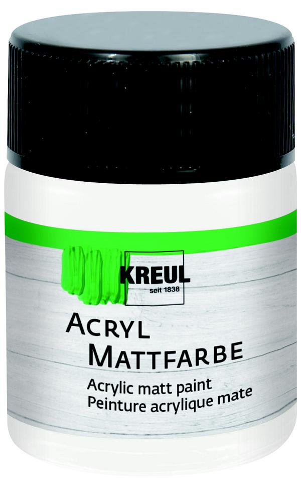 ACRYL MATTFARBE 50ML WEISS         KREUL