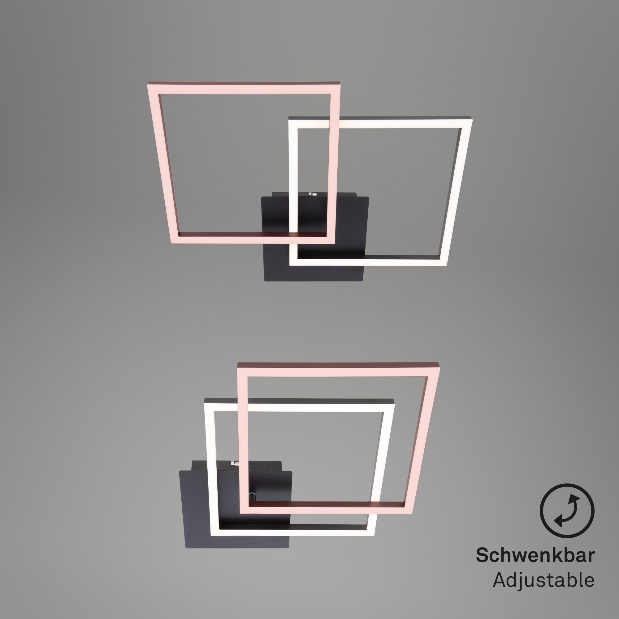 Briloner LED Deckenleuchte, 62 cm, schwarz