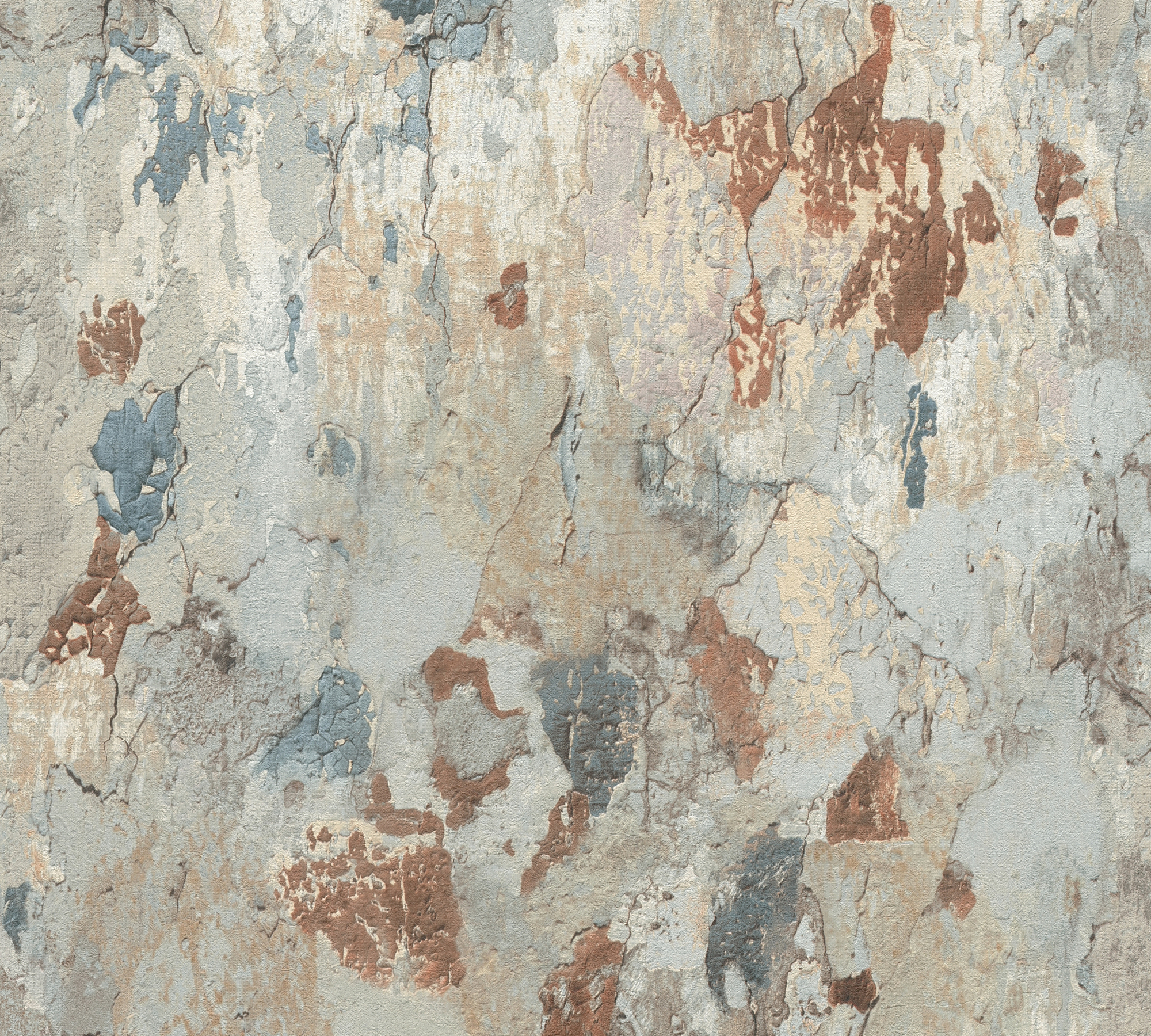 Livingwalls Vliestapete, betonoptik blau rost beige – industrie-look mit metallic-effekt Livingwalls Vliestapete, betonoptik blau rost beige – industrie-look mit metallic-effekt