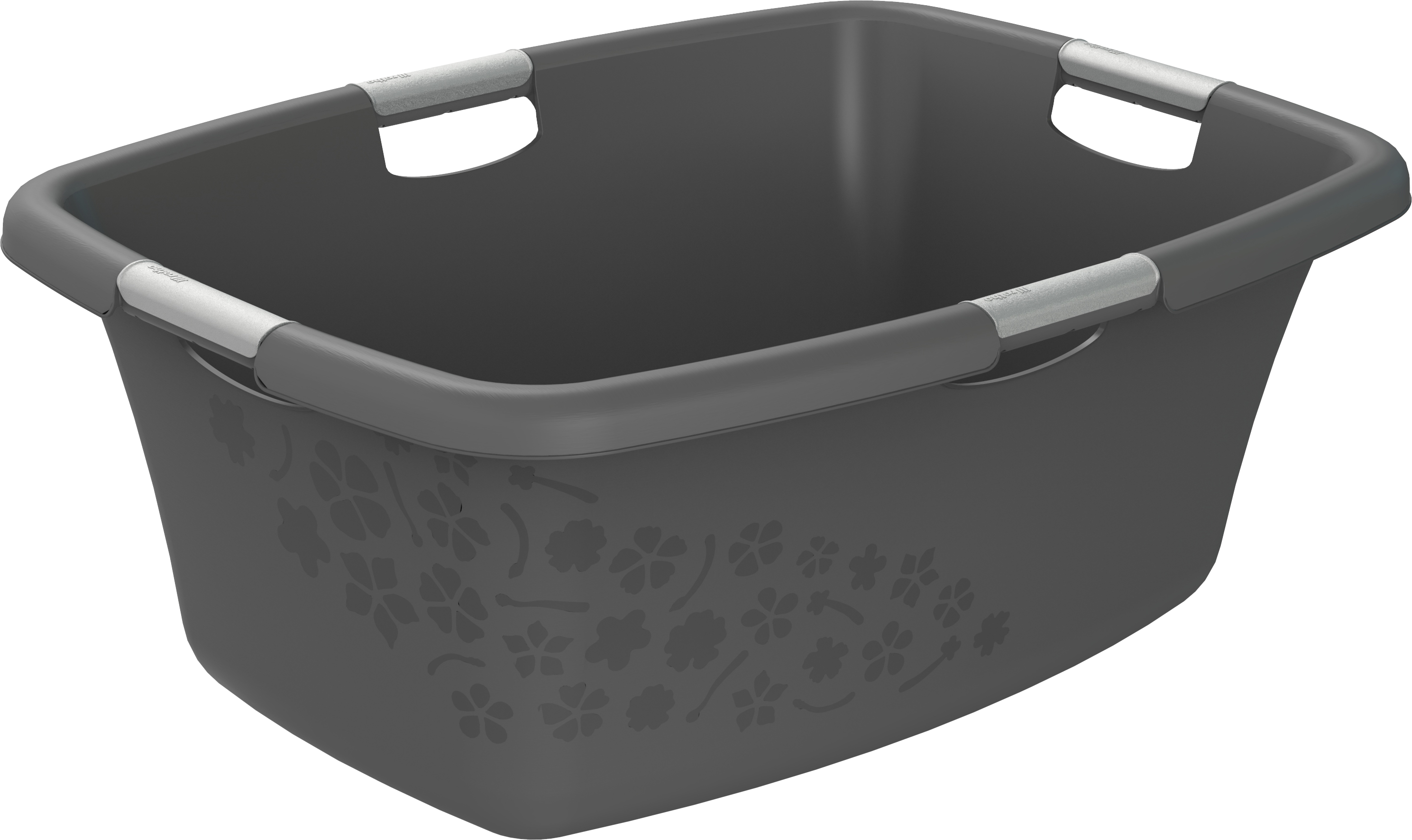 Rotho Wäschewanne Flowers 50L, anthrazit