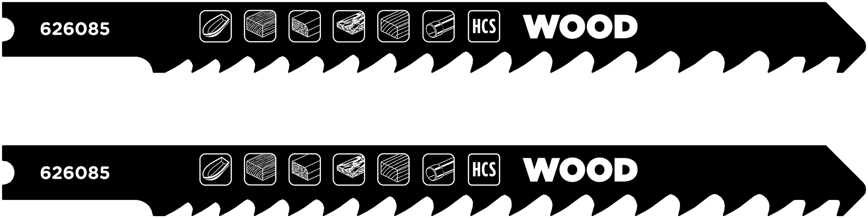 kwb HCS-Stichsägeblätter mit U-Schaft für Holz, mittel, 100 mm kwb HCS-Stichsägeblätter mit U-Schaft für Holz, mittel, 100 mm