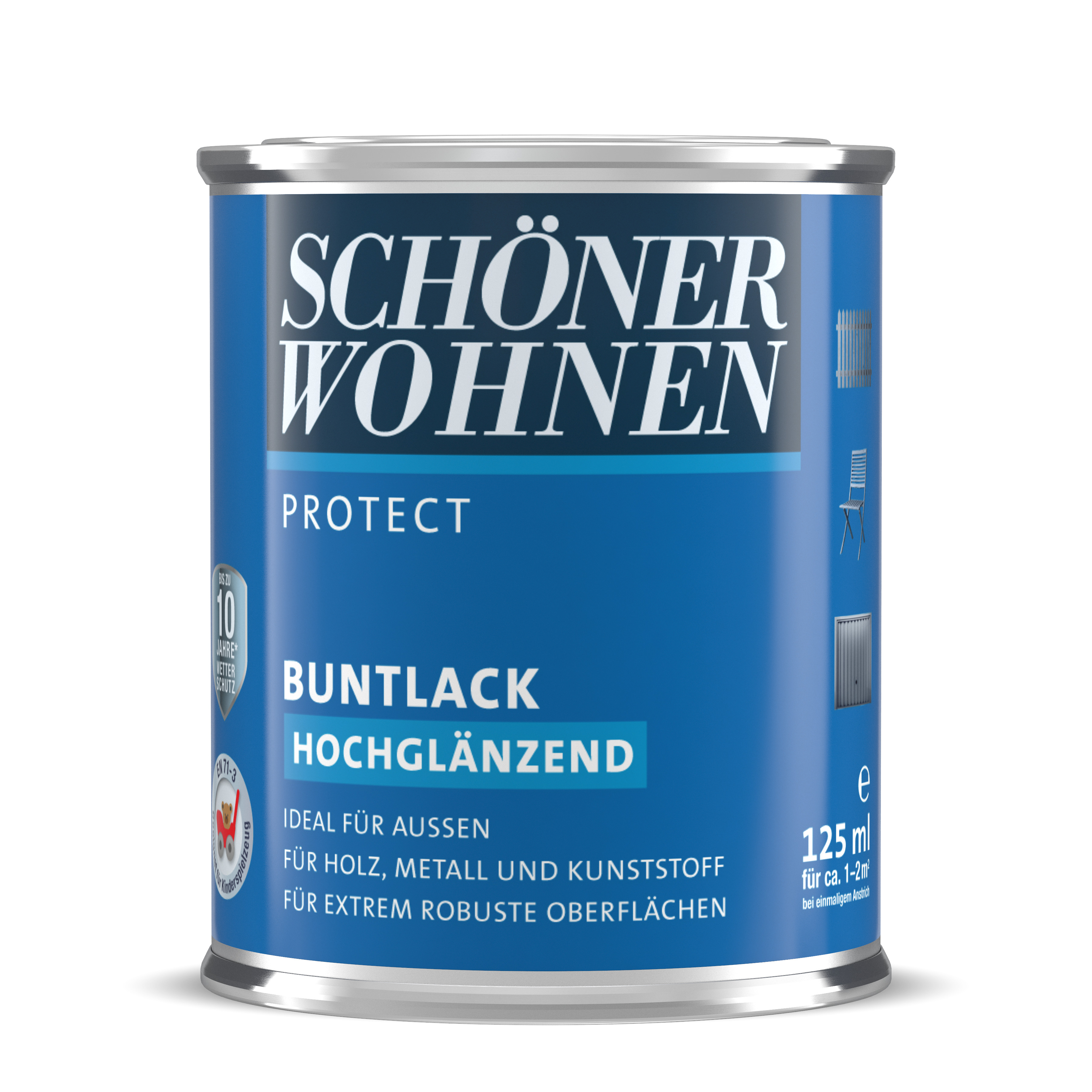 SW_2434-0125-7592 Schöner Wohnen Protect Buntlack, hochglänzend, naturgrau