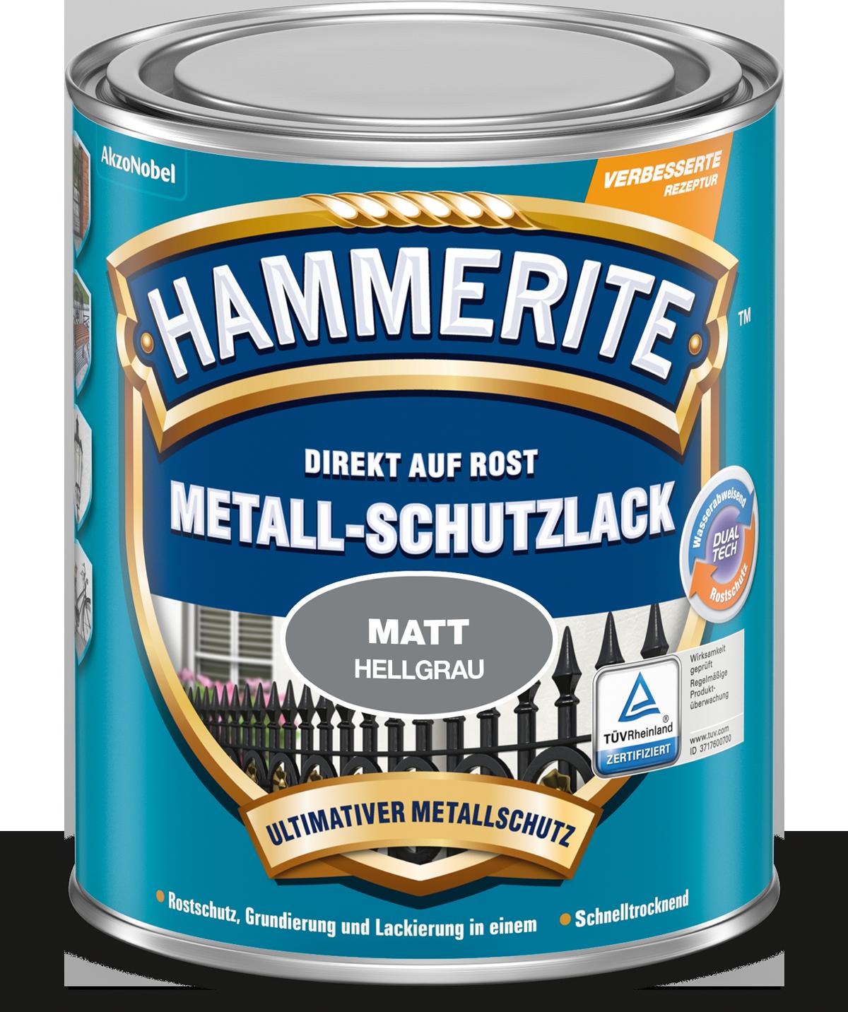 HAMMERITE METALL-LACK MATT HELLGR.250ML