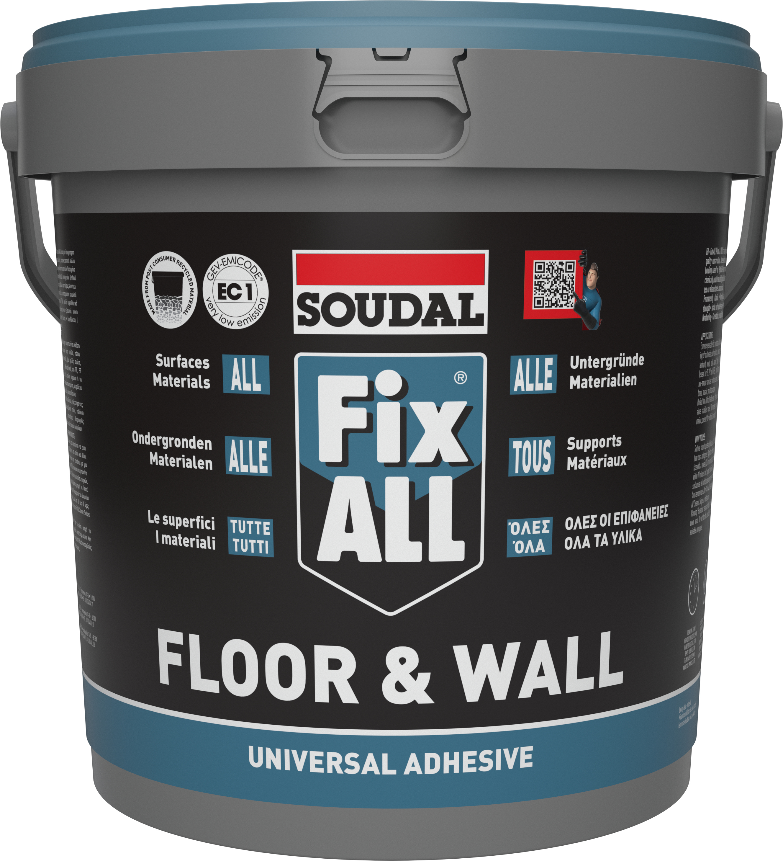 Soudal Fix All Floor & Wall Flächenklebstoff, weiß, 4 kg Soudal Fix All Floor & Wall Flächenklebstoff, weiß, 4 kg