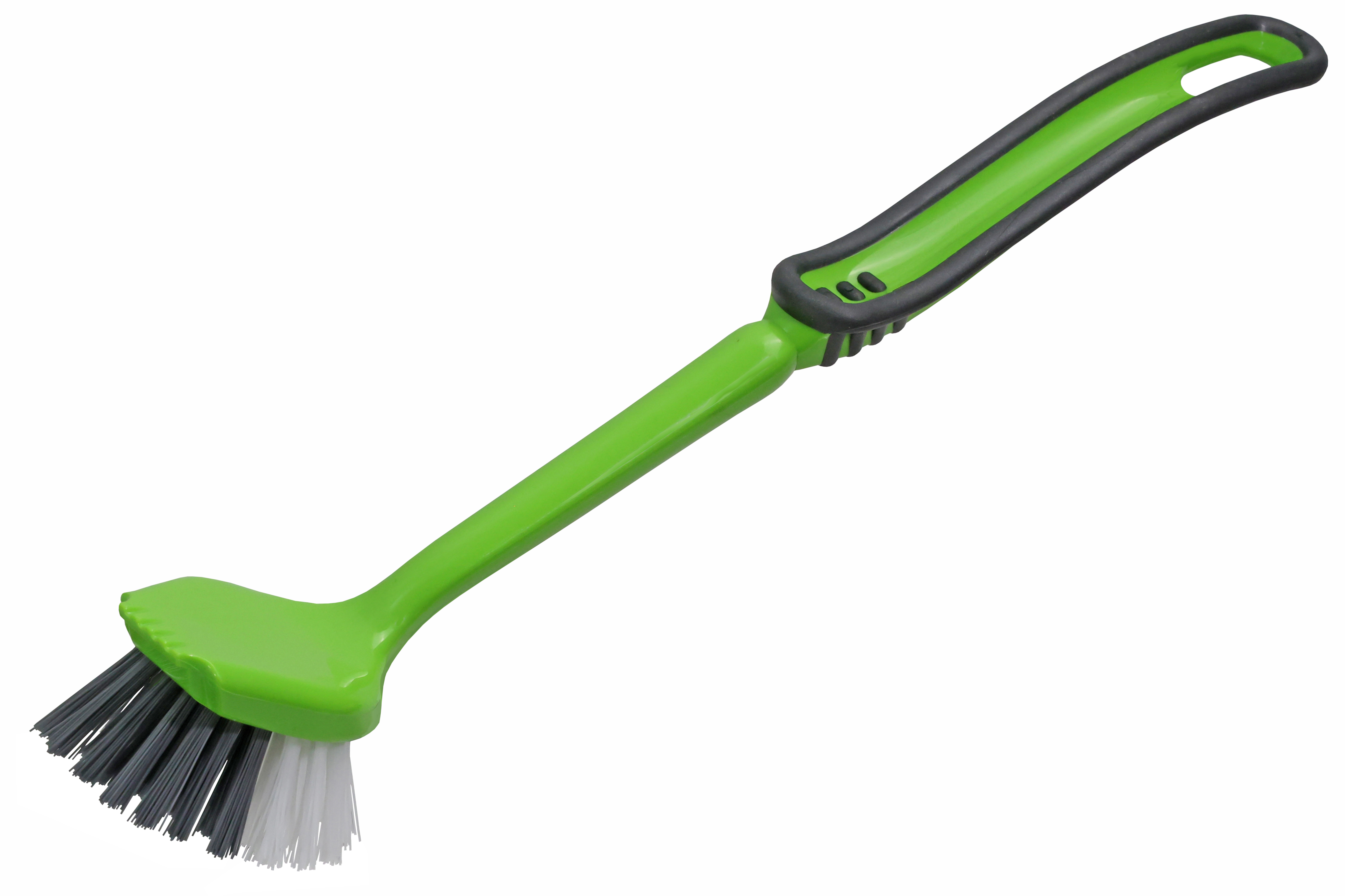 Bürstenmann Spülbürste rund Softgriff, Kunststoff, Grün-Anthrazit Nylonborsten (L 29 cm)