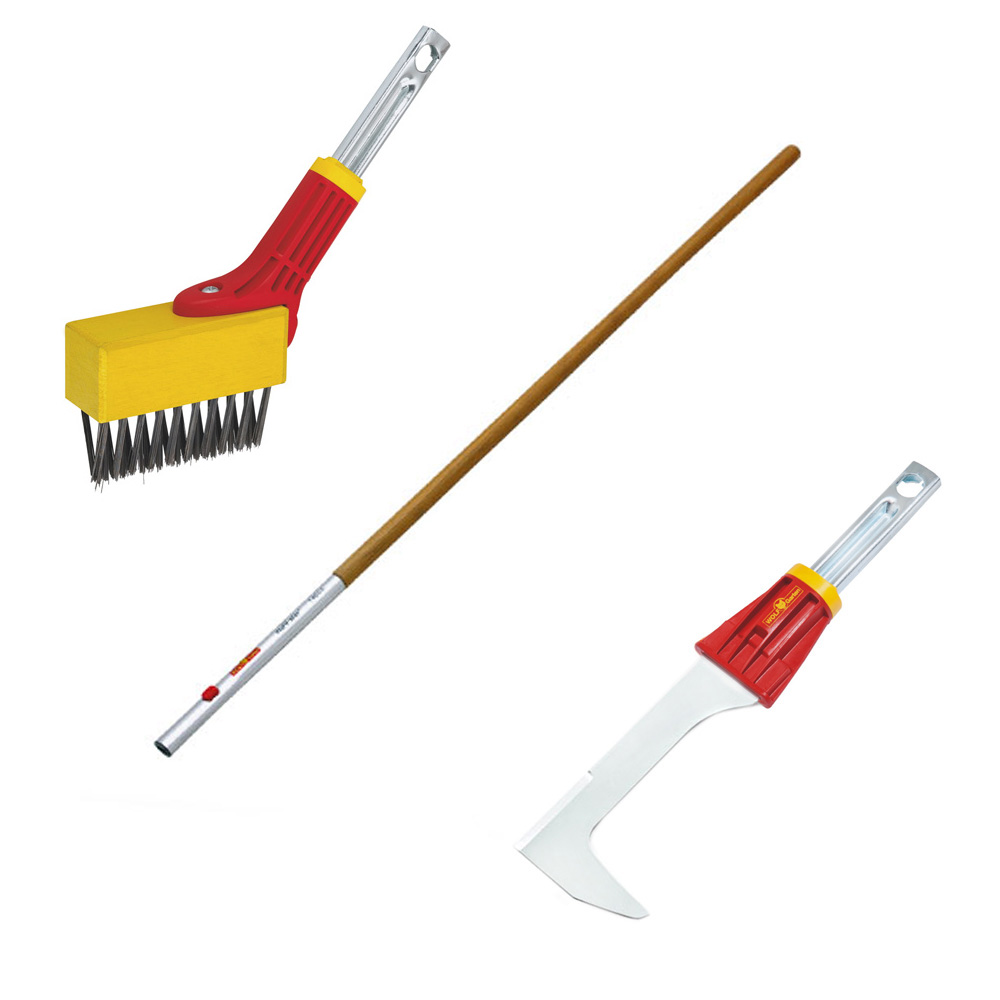 Wolf-Garten multi-star® Fugenbürste FB-M + Fugenkratzer FK-M + Stiel ZM 140 Wolf-Garten multi-star® Fugenbürste FB-M + Fugenkratzer FK-M + Stiel ZM 140