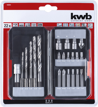 Kwb Bit-Bohrer-Set, 22-tlg.