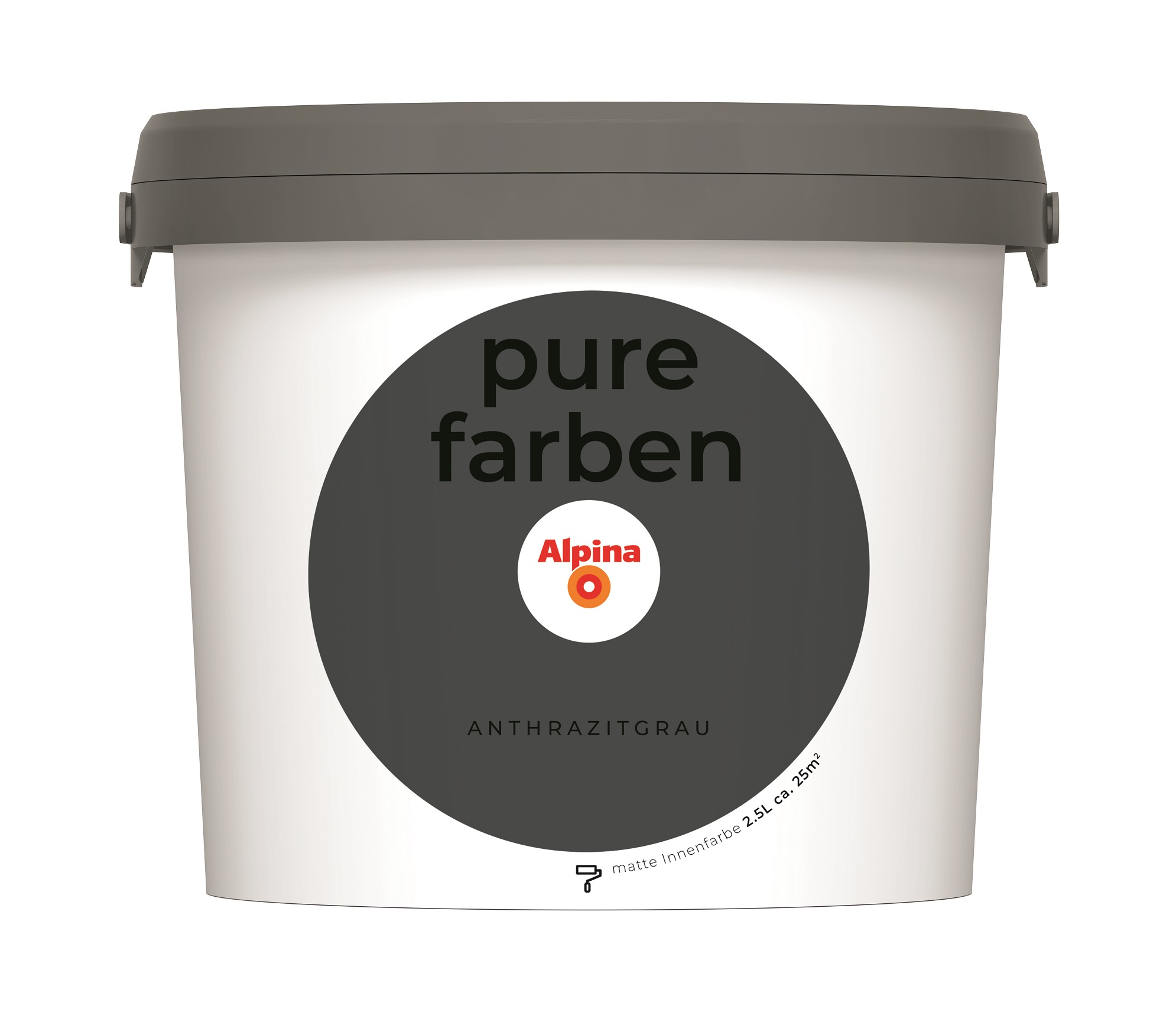 Alpina Pure Farben Anthrazitgrau, 2,5 Liter