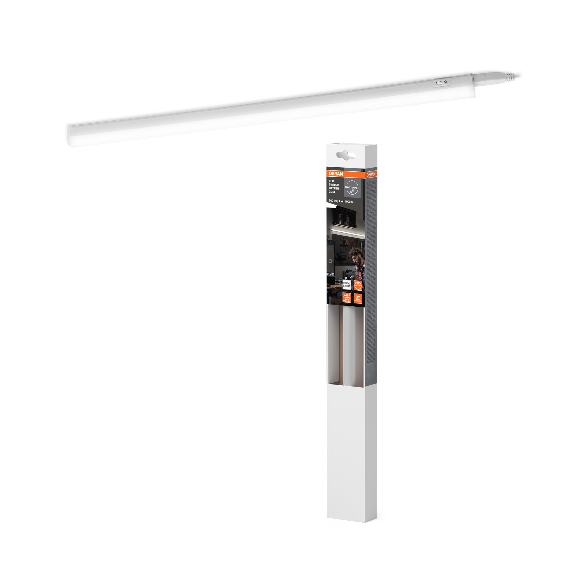 Osram Lichtleiste "LED Switch Batten", 300 mm, 4W, 4000K