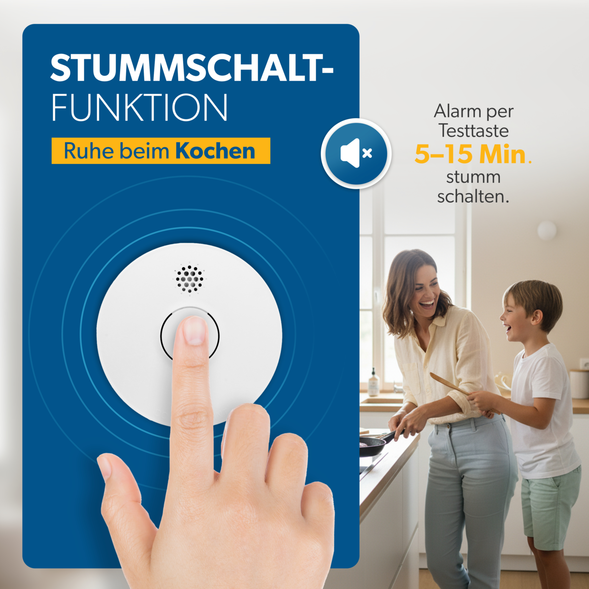 Unitec Rauchwarnmelder TÜV 1 Jahr 4x