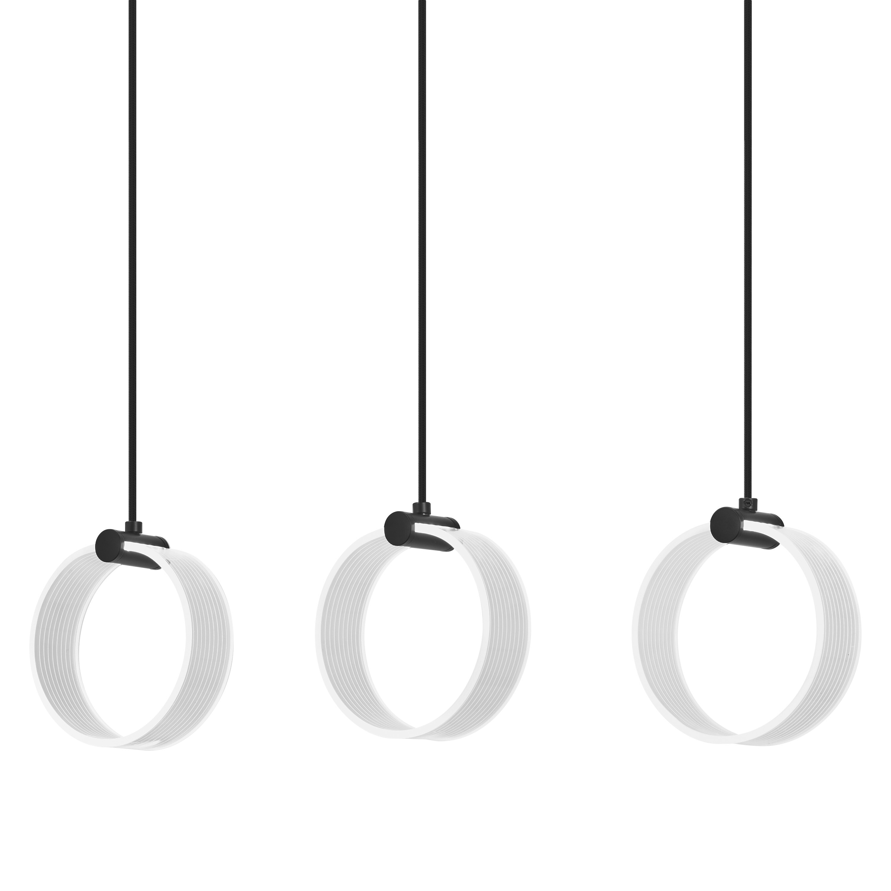 Osram Decor Runde Pendelleuchte, 3 Pendel, 20W, schwarz