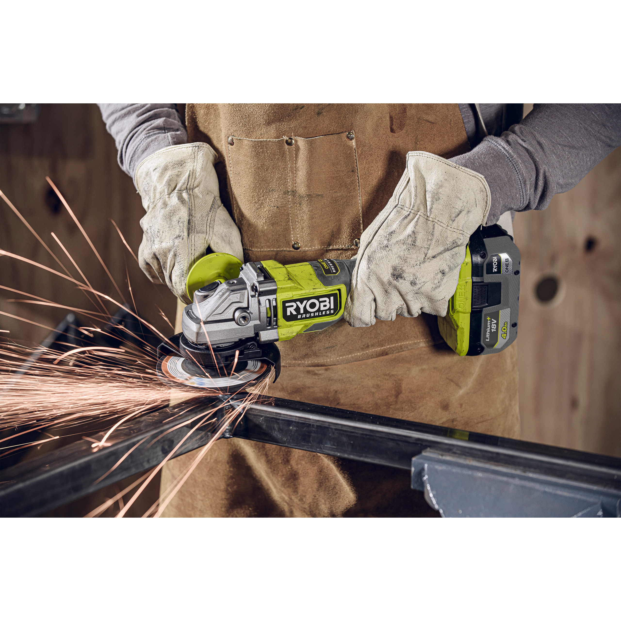 Ryobi 18 V ONE+ Brushless Akku-Winkelschleifer RAG18BL-0, Scheibendurchmesser 125mm, ohne Akku und Ladegerät"