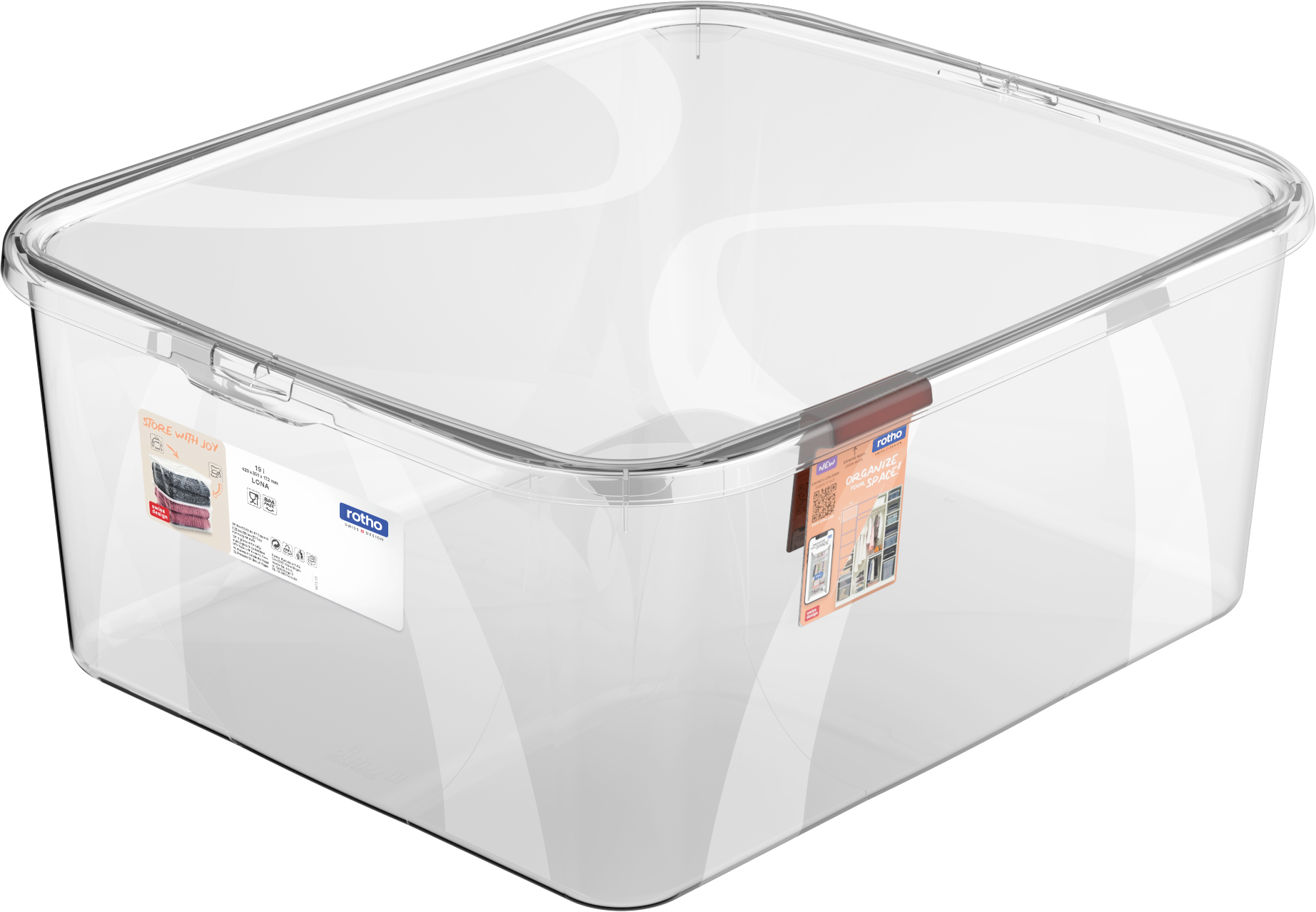 951926 Rotho Box LONA mit Deckel, 19 L