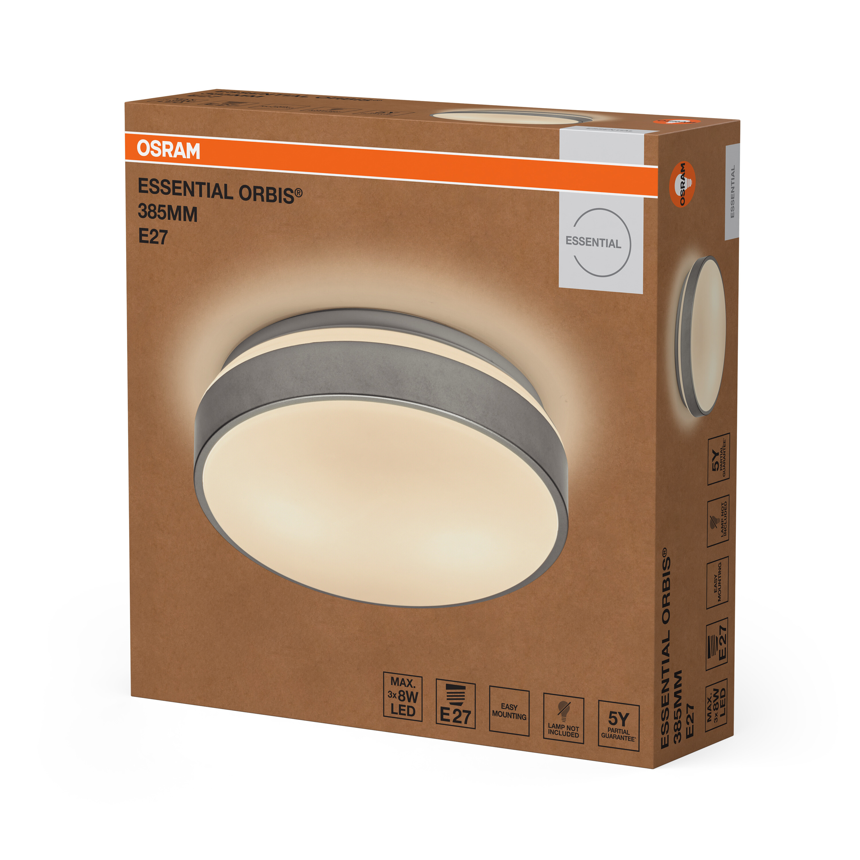 Osram ORBIS Essential 385, 3XE27, silber