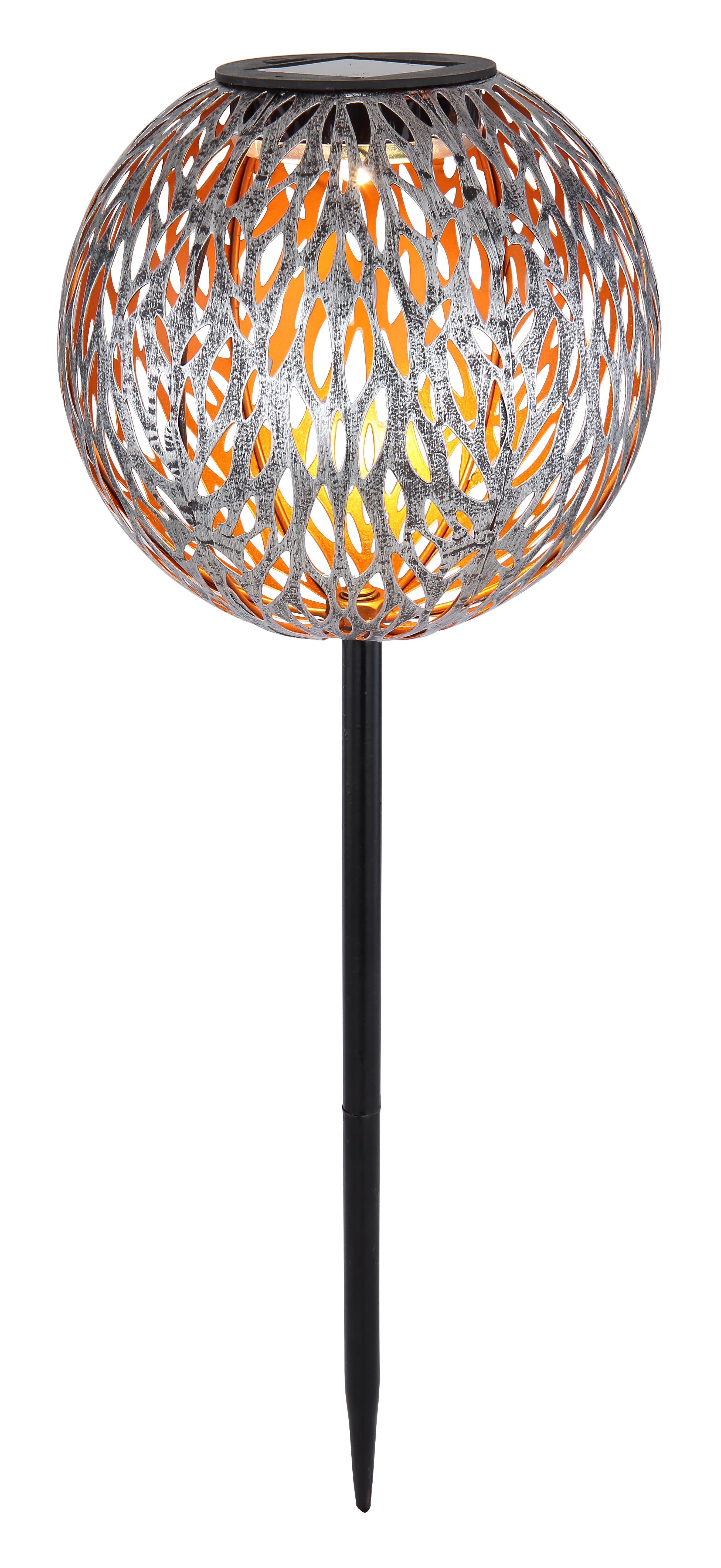 Globo Solarleuchte Metall silbergrau, 1 x LED Globo Solarleuchte Metall silbergrau, 1 x LED