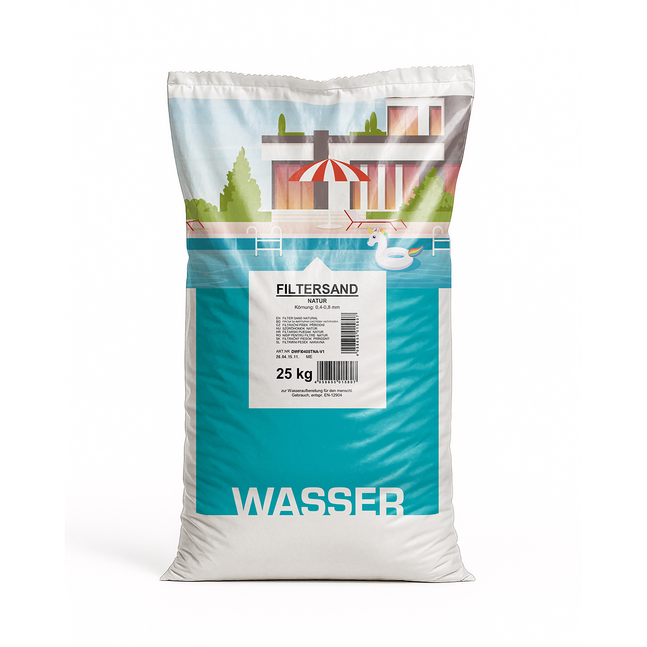 Min2C Filtersand 0,4-0,8, natur, 25 kg