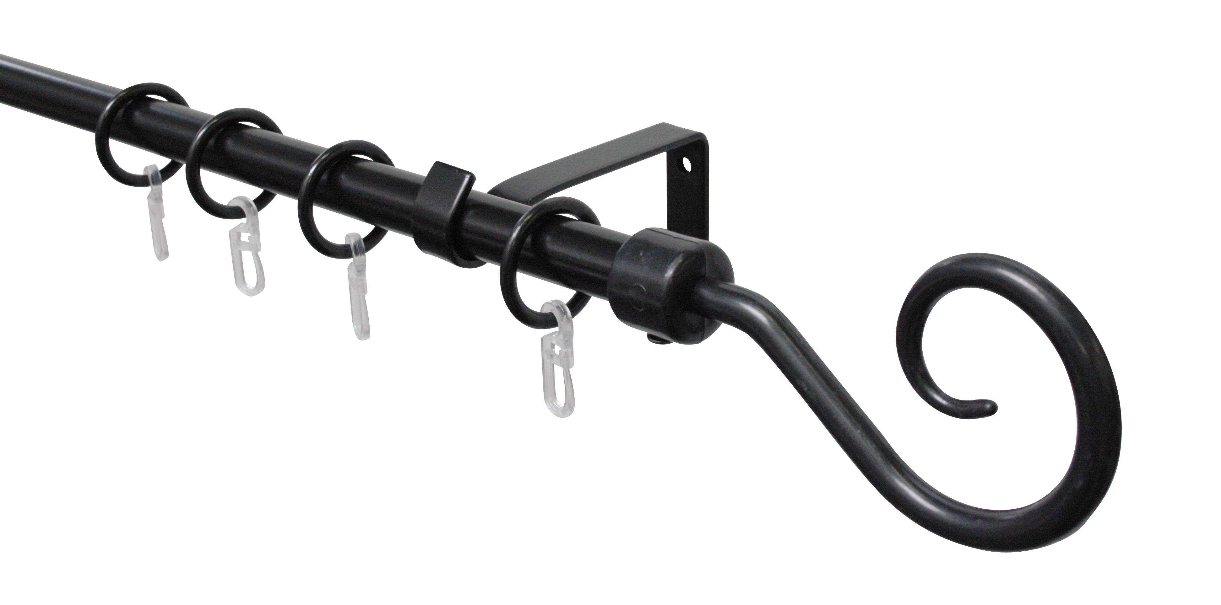 GARDINIA STILGARNITUR HOOK SCHWARZ 130-240C