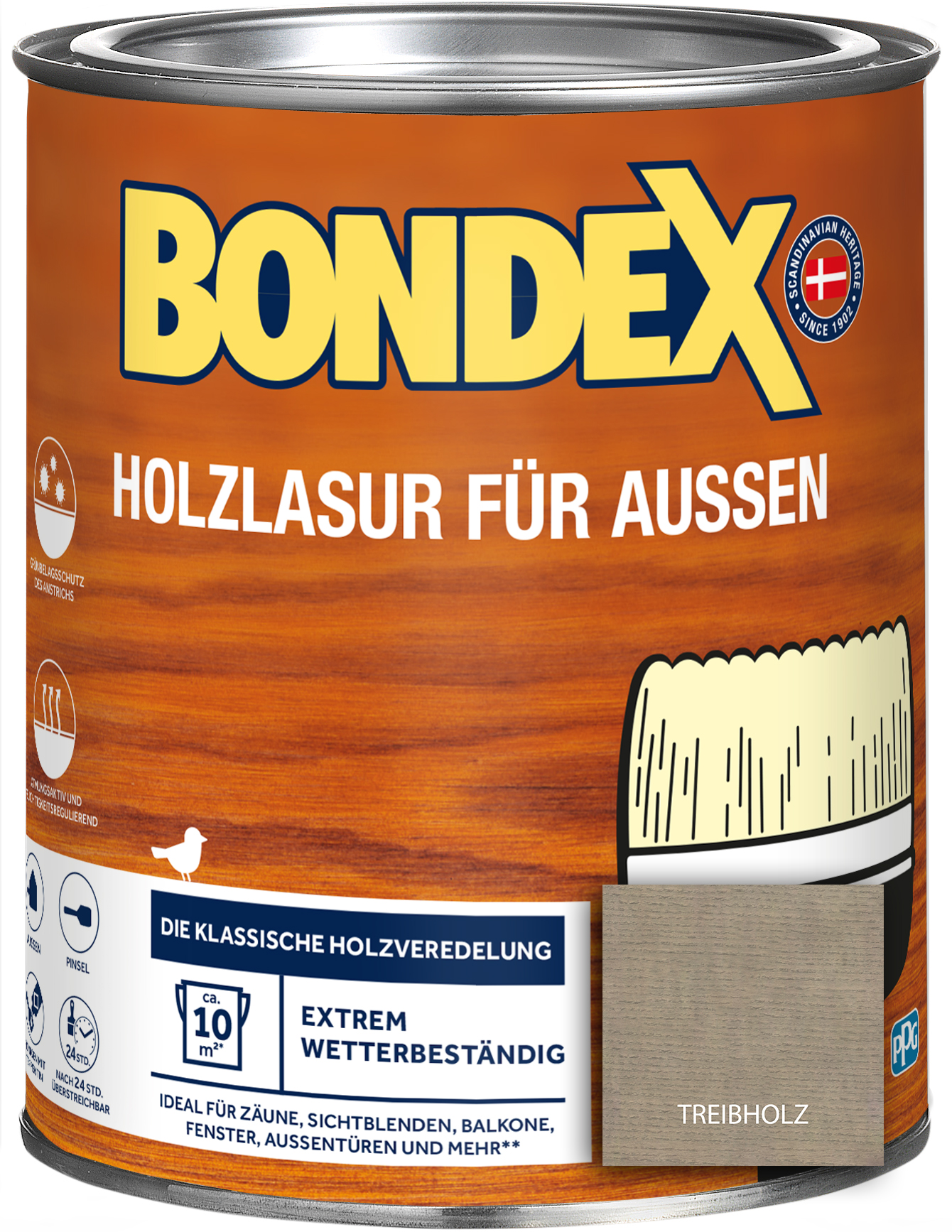 Bondex Holzlasur für außen, treibholz, 0,75 l