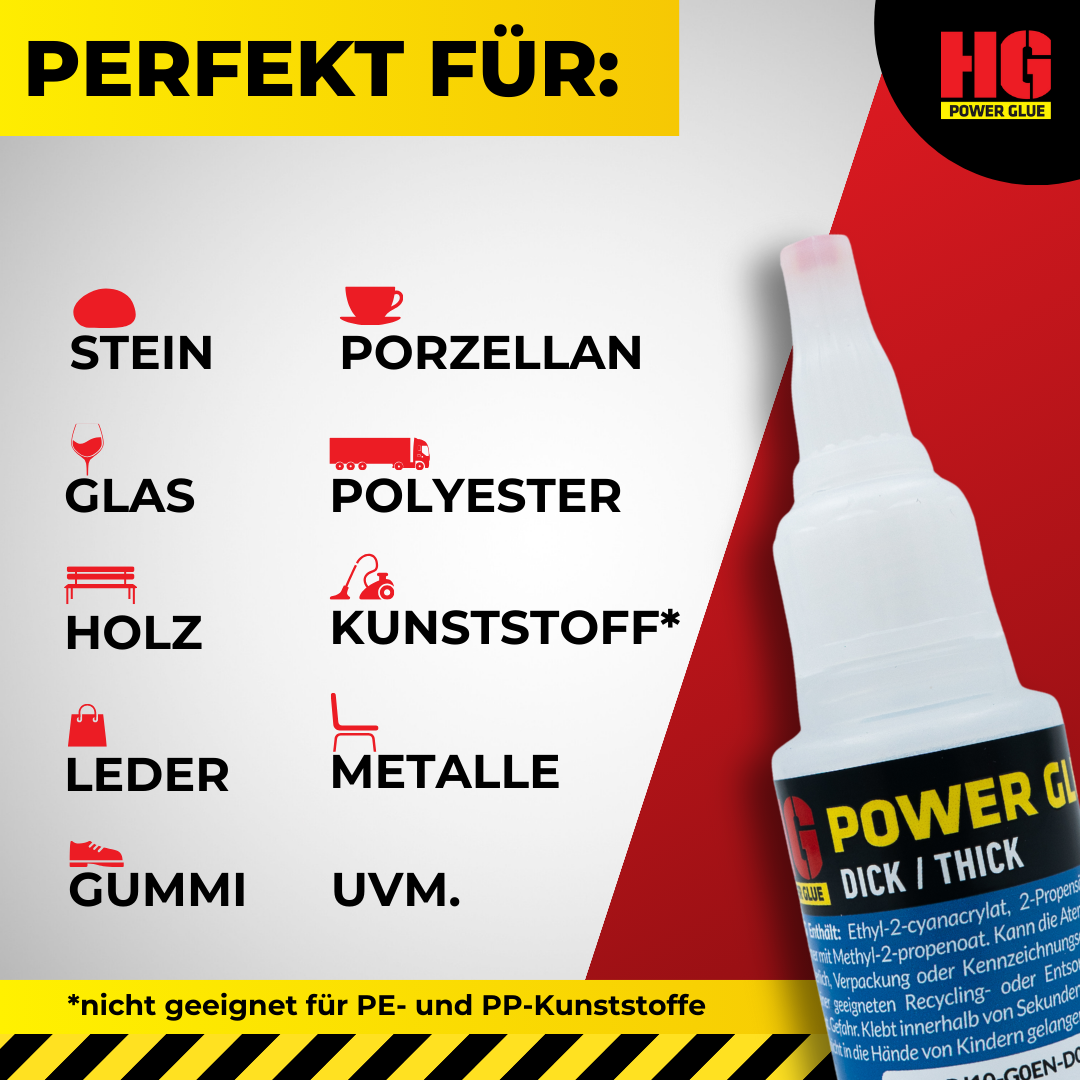 HG Power Glue Sekundenkleber dick, 20 g