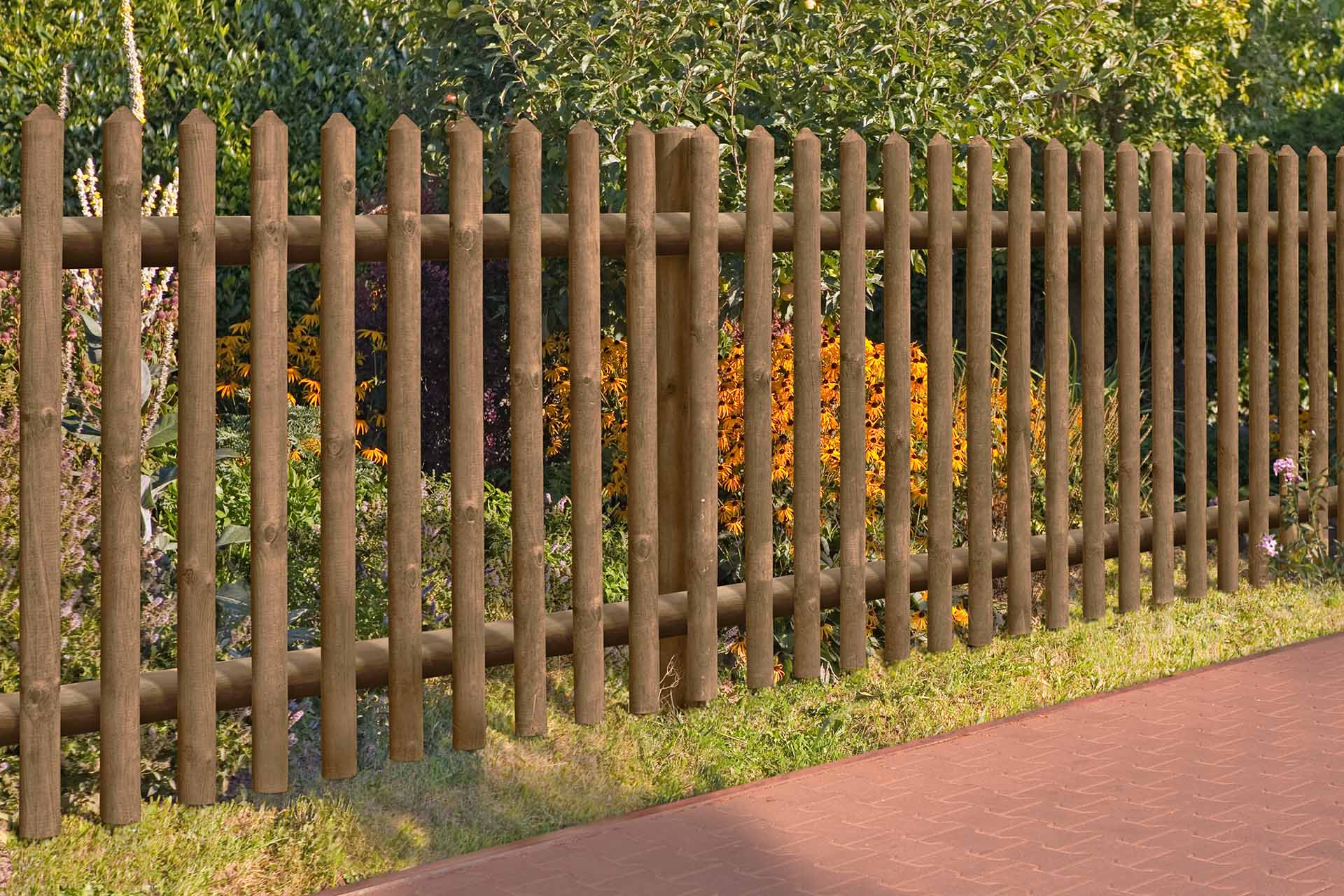 Delta Senkrechtzaun 55, KDI braun, 250 x 80 cm Delta Senkrechtzaun 55, KDI braun, 250 x 80 cm