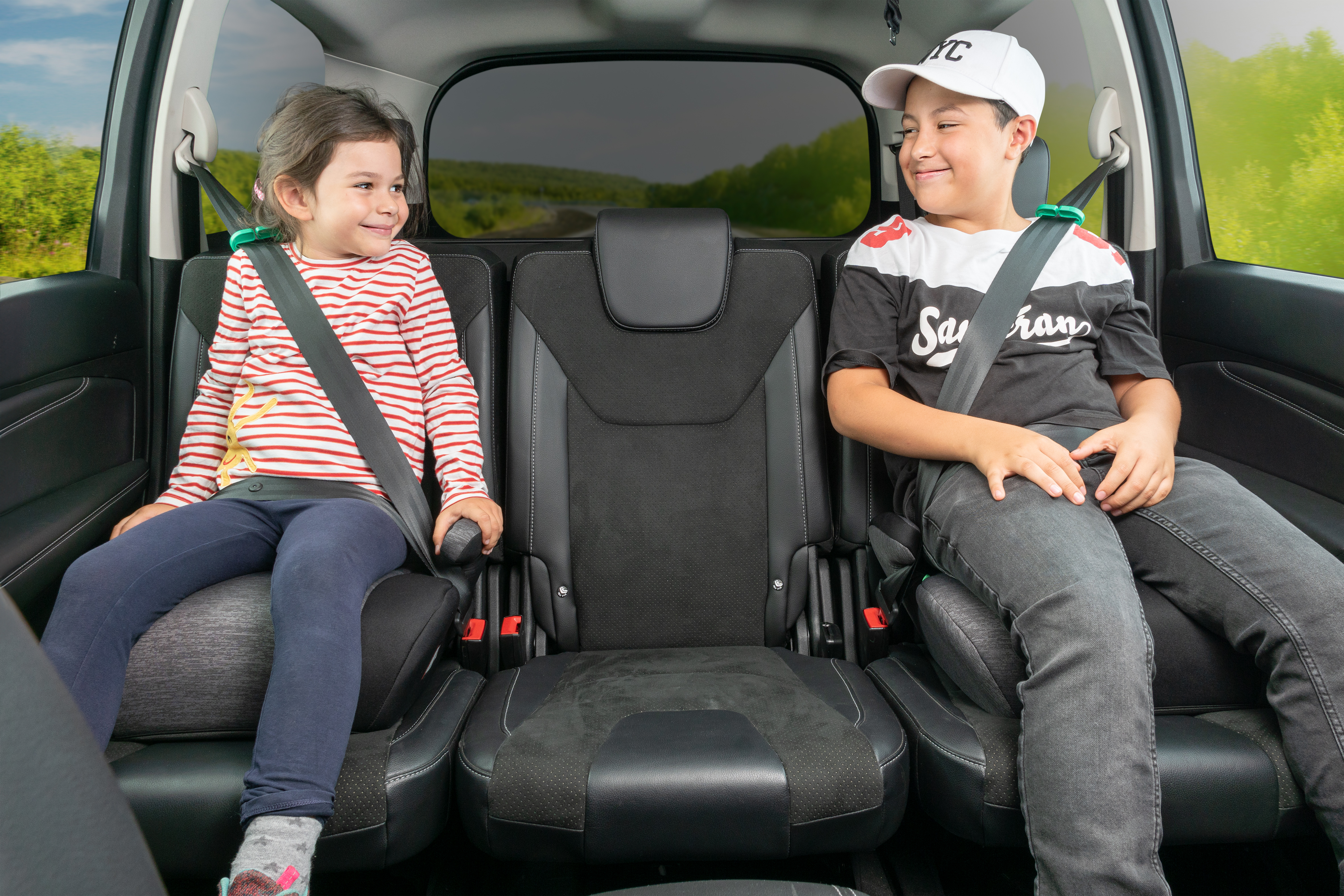 CarComfort Kindersitzerhöhung Raffi, grau/schwarz