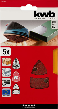 496106-300 Kwb Kletthaftscheiben PSM160A, Korn 60