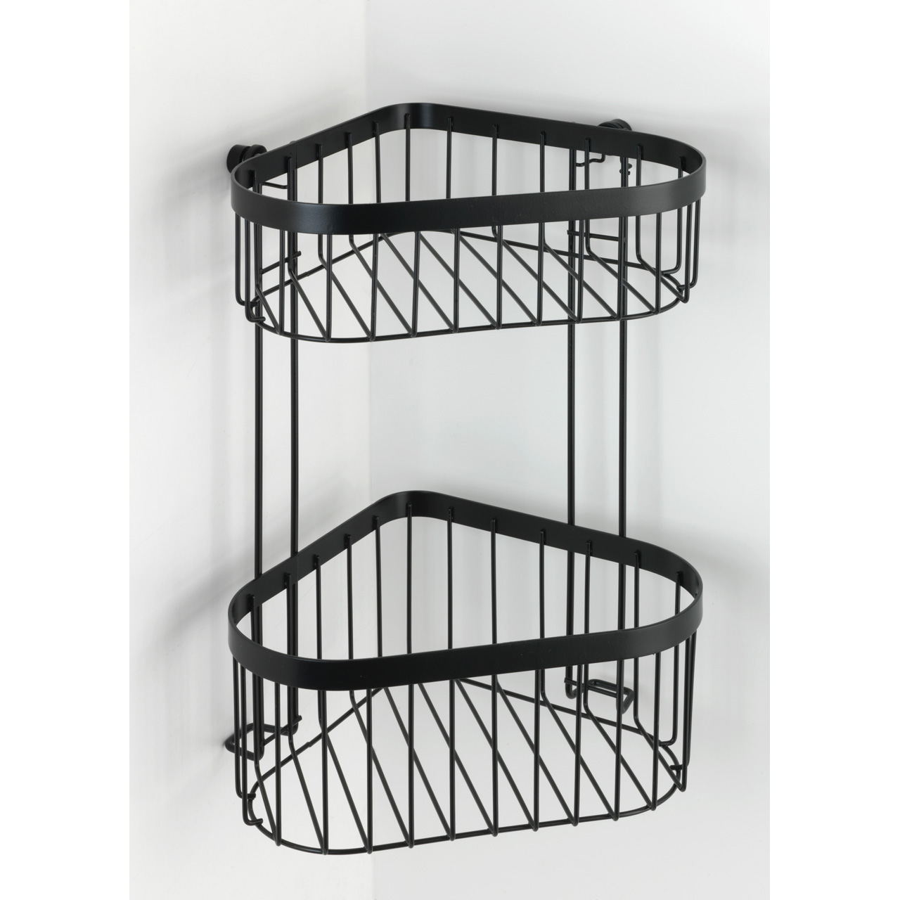 491591-Eckregal-2-Etagen-Classic-Plus-schwarz_AMBI_02 WENKO CLASSIC PLUS ECKREGAL 2 ETAGEN SCHWARZ