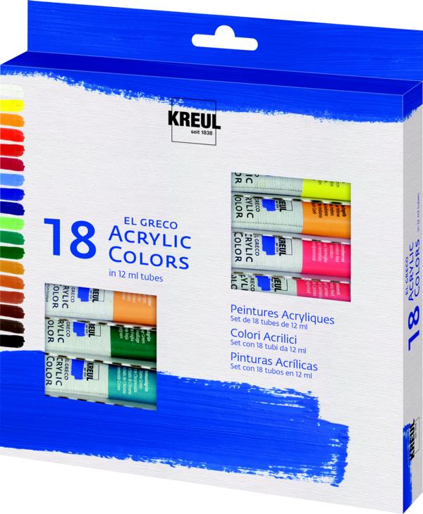 4000798282516 EL GRECO ACRYLIC 18ER SET 18X12ML KREUL