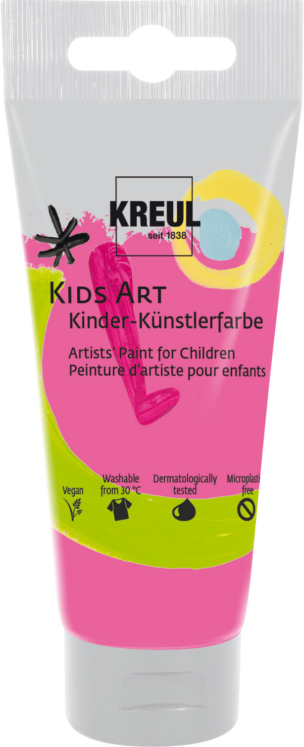 Kreul Kids Art Kinder-Künstlerfarbe Fluoreszierend Pink, 75 ml
