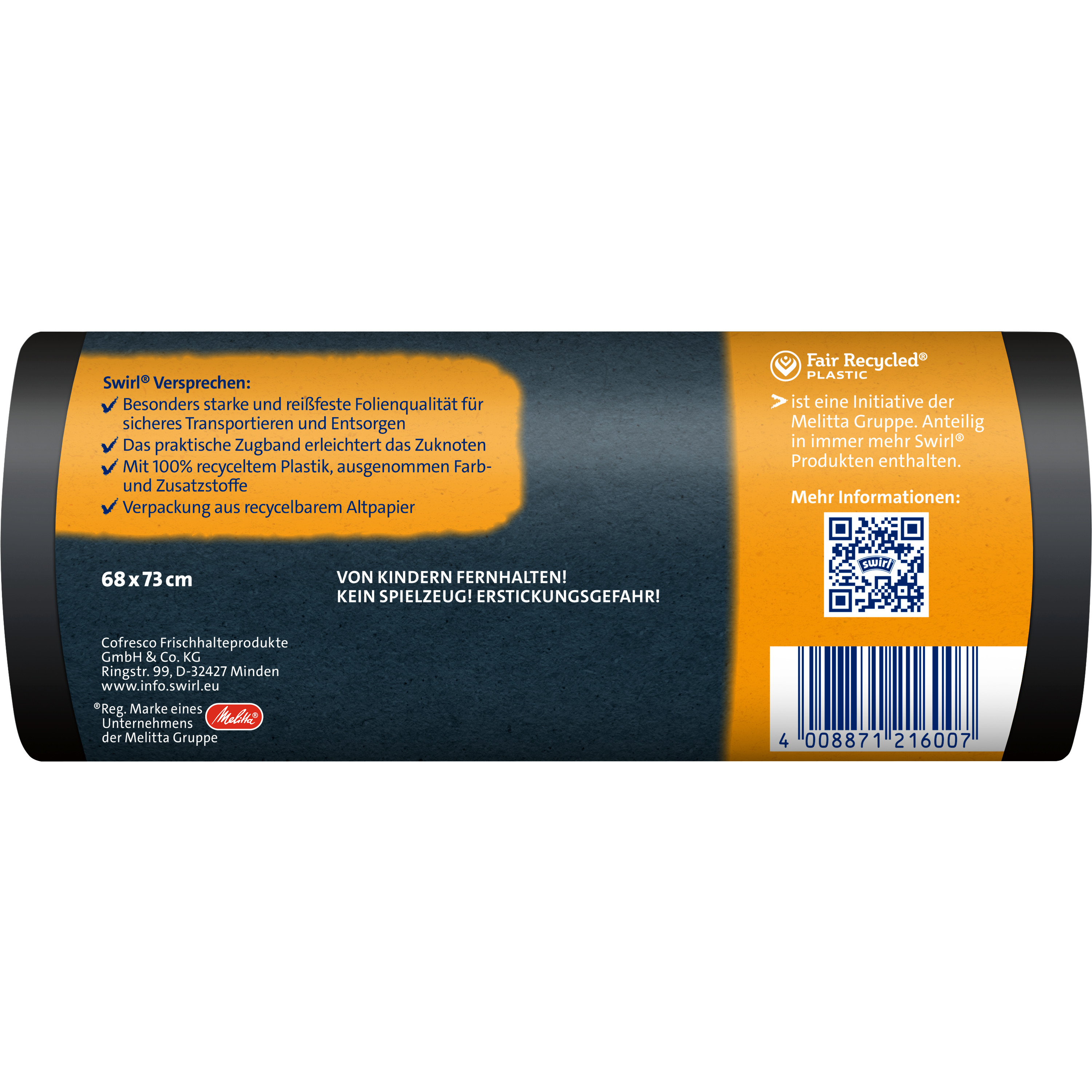 Swirl® Schwerlast-Säcke Profi mit Zugband, 60 l Swirl® Schwerlast-Säcke Profi mit Zugband, 60 l