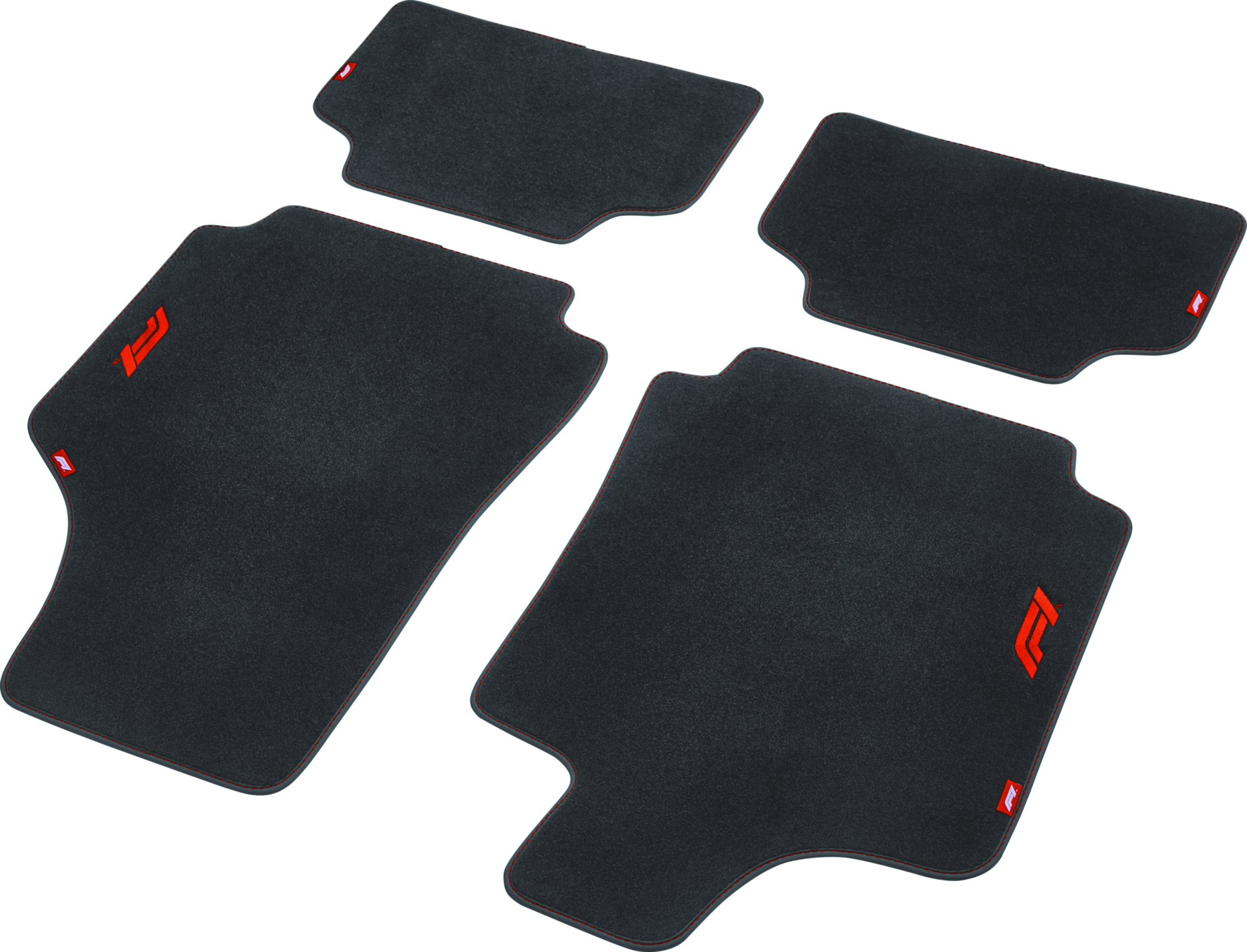 Formula1 Auto-Fußmatten Set CM470, schwarz-rot