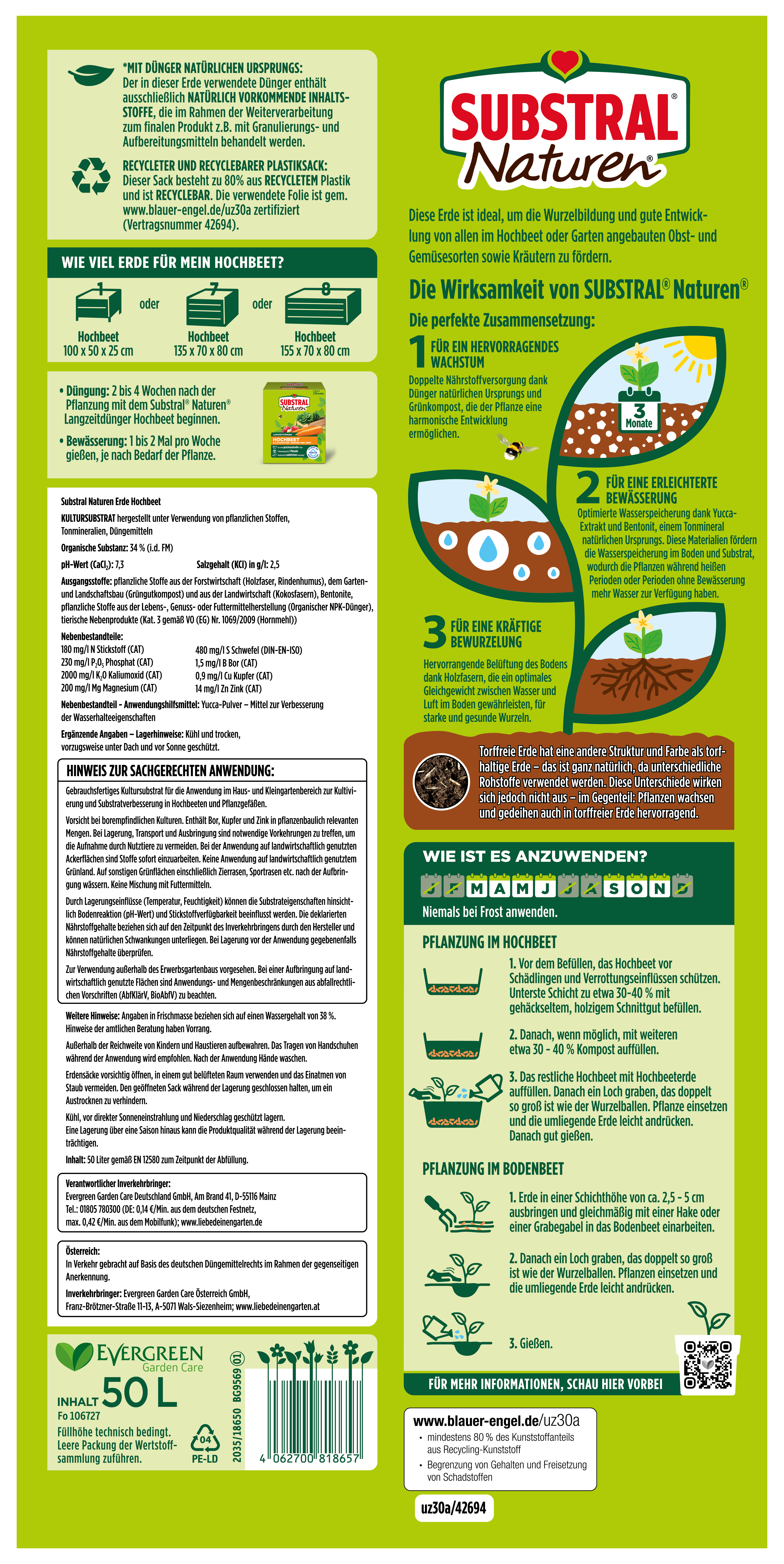 Substral® Naturen® Hochbeeterde, 50 l