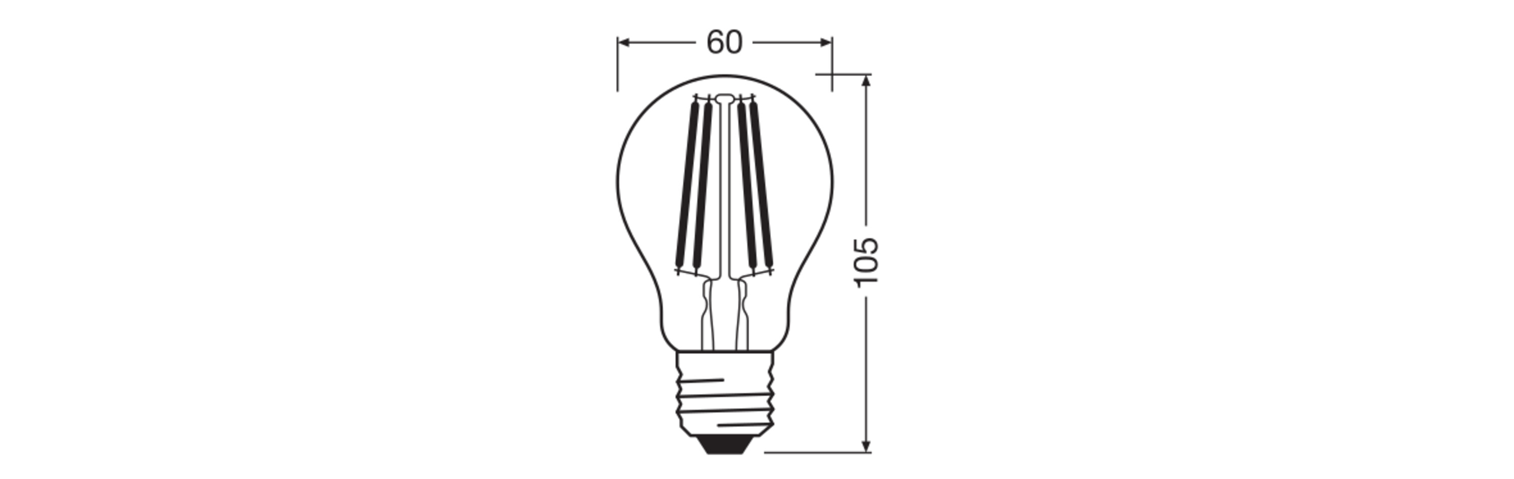 Osram Leuchtmittel Classic klar, warmweiß, E27