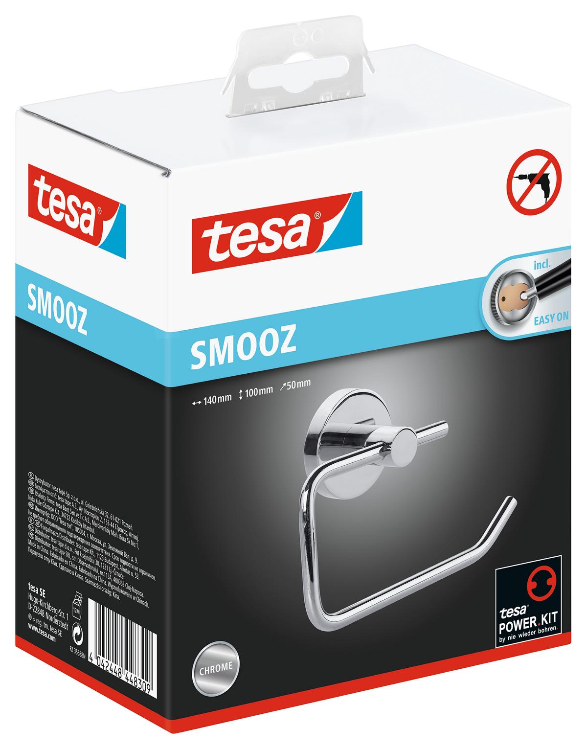 tesa_SMOOZ_403140000000_LI490_left_pa tesa Smooz Toilettenpapierhalter, ohne Deckel