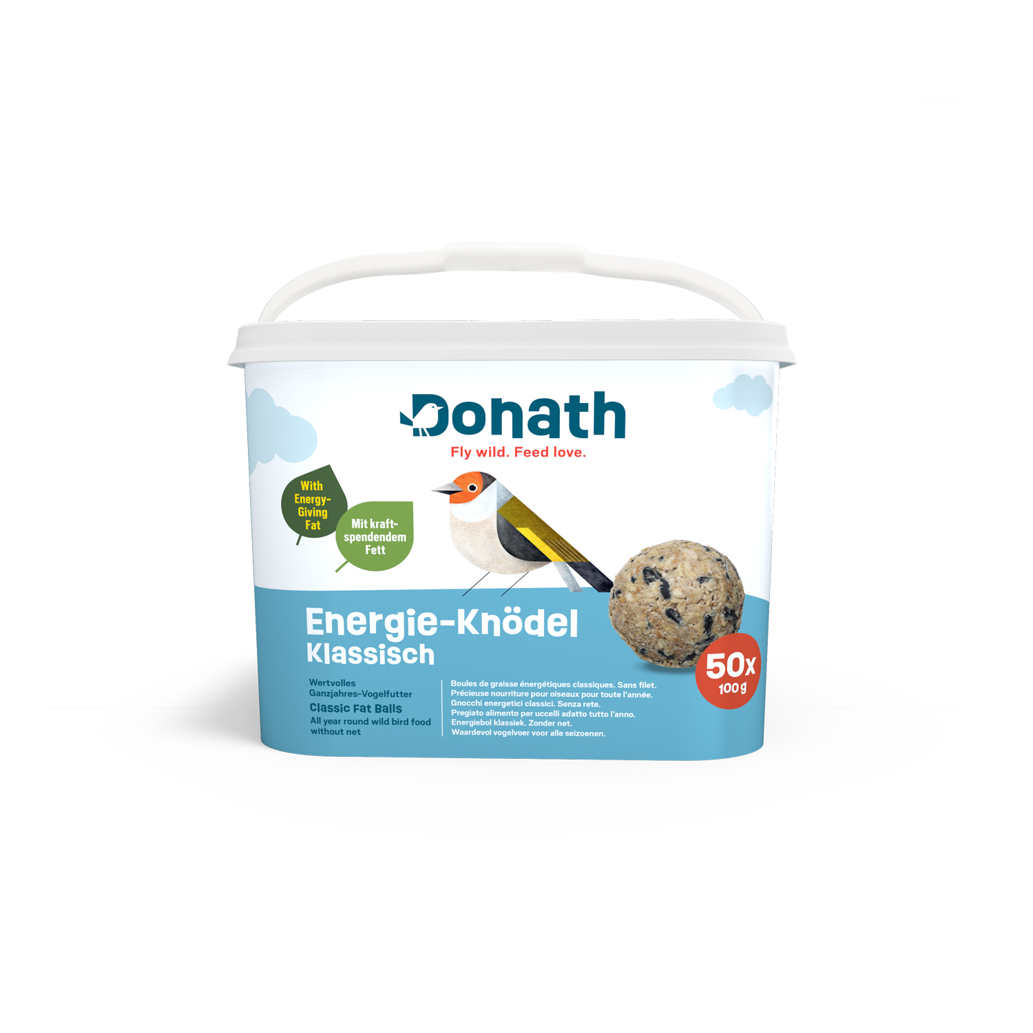 Donath Energie-Knödel -Klassisch- Ohne Netz, 50 x 100 g Donath Energie-Knödel -Klassisch- Ohne Netz, 50 x 100 g
