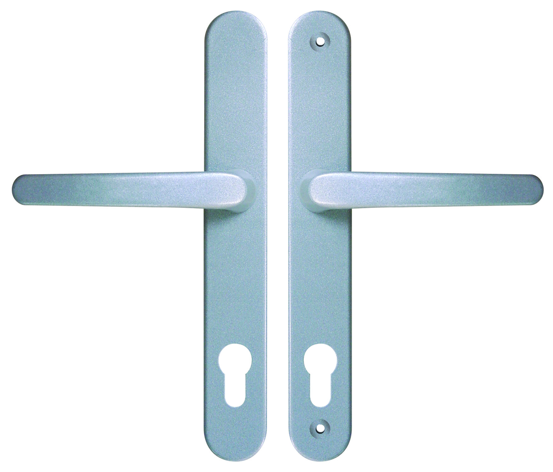 200195_Drueckergarnitur-Compact_alu-silber Roro Drücker Compact, silber, 72 mm