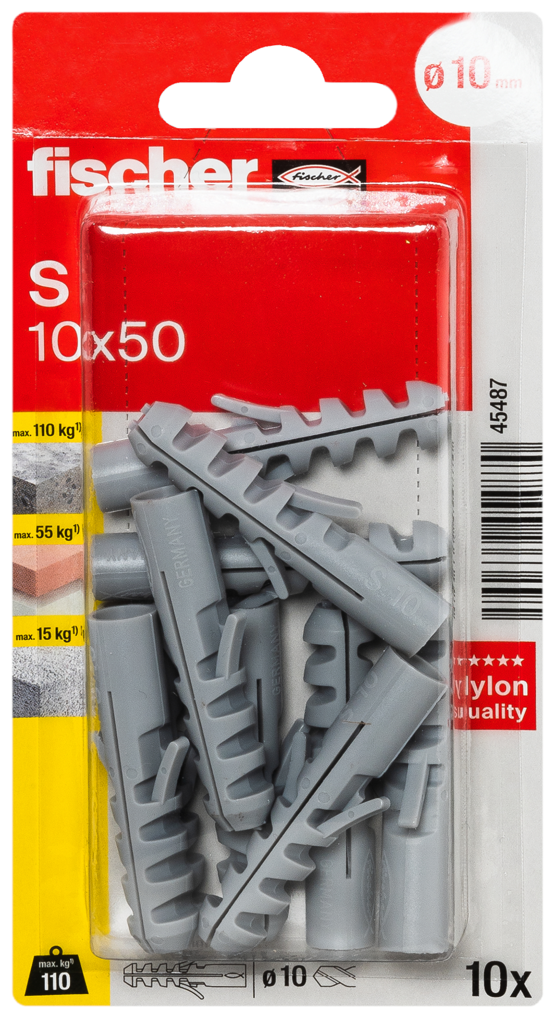 fischer Dübel S 10 K (10) fischer Dübel S 10 K (10)