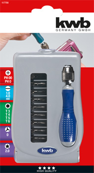 117700-300 Kwb Präzisionsbitset, 11-tlg.