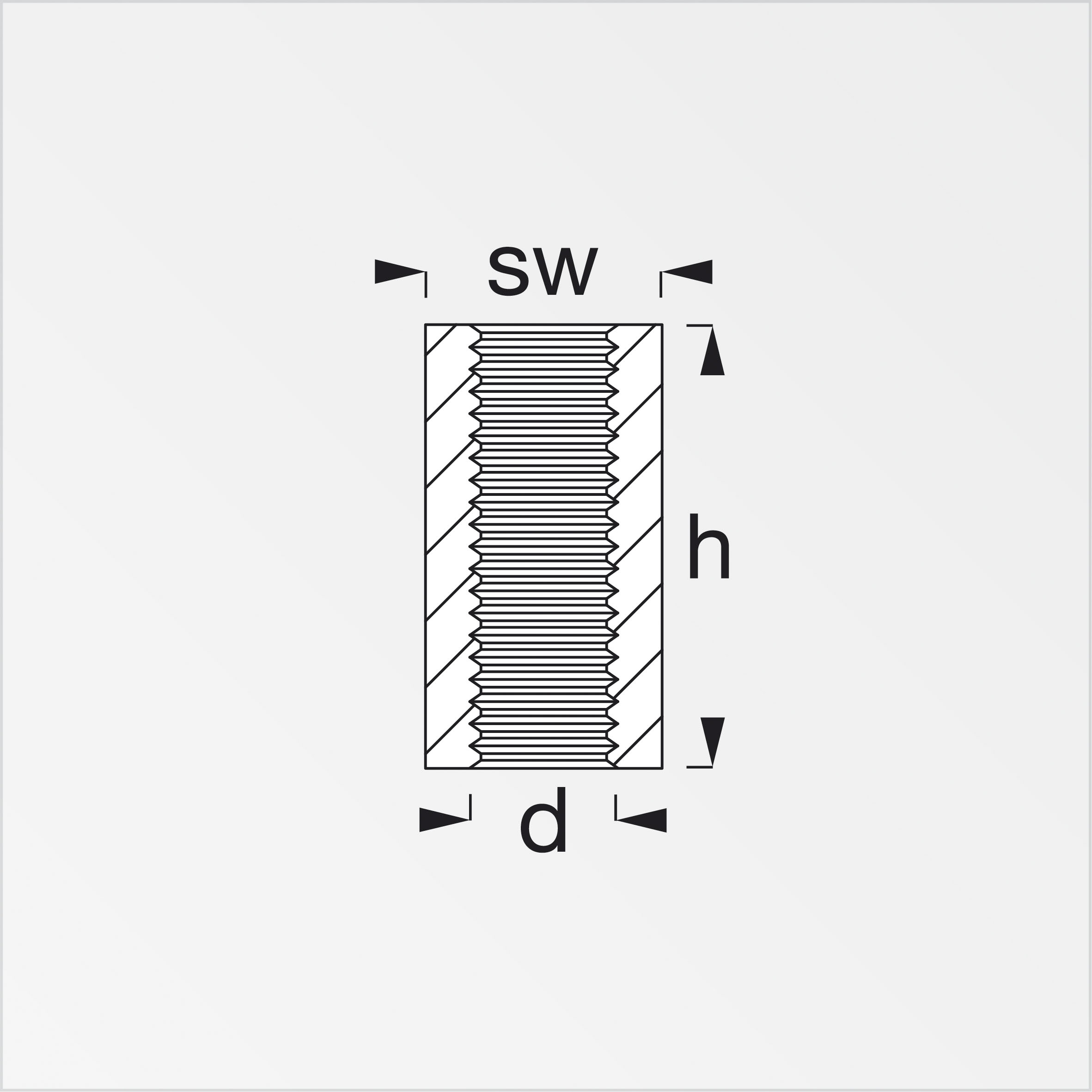 Alfer Sechskantverbindungsmuffe, M5 Alfer Sechskantverbindungsmuffe, M5