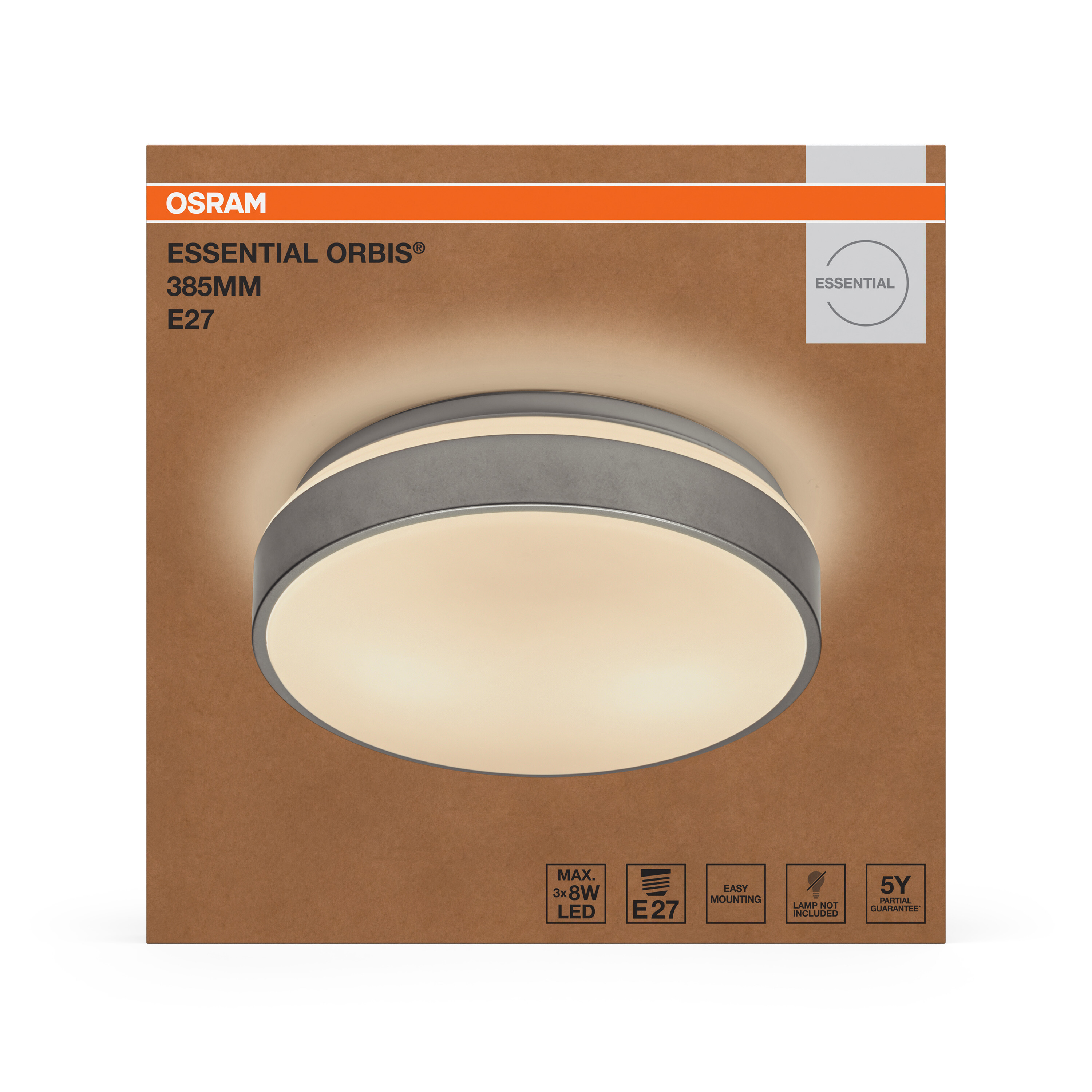 Osram ORBIS Essential 385, 3XE27, silber