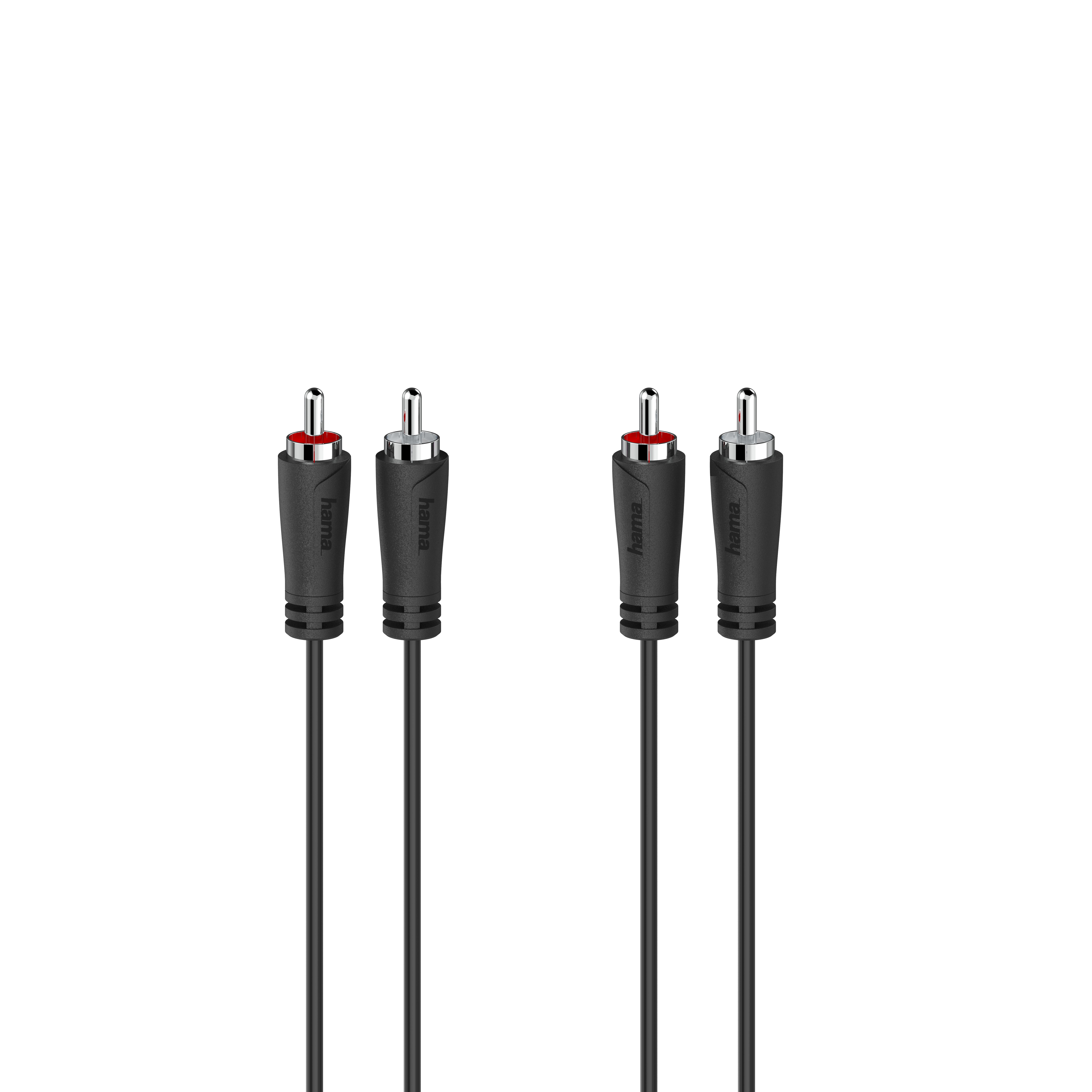 Hama Audio-Kabel, 2 Cinch-Stecker, 1,5M