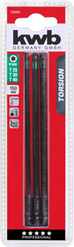 123244-300 Kwb Torsion Schraubendreherbit-Set 3-tlg., 150 mm T 2