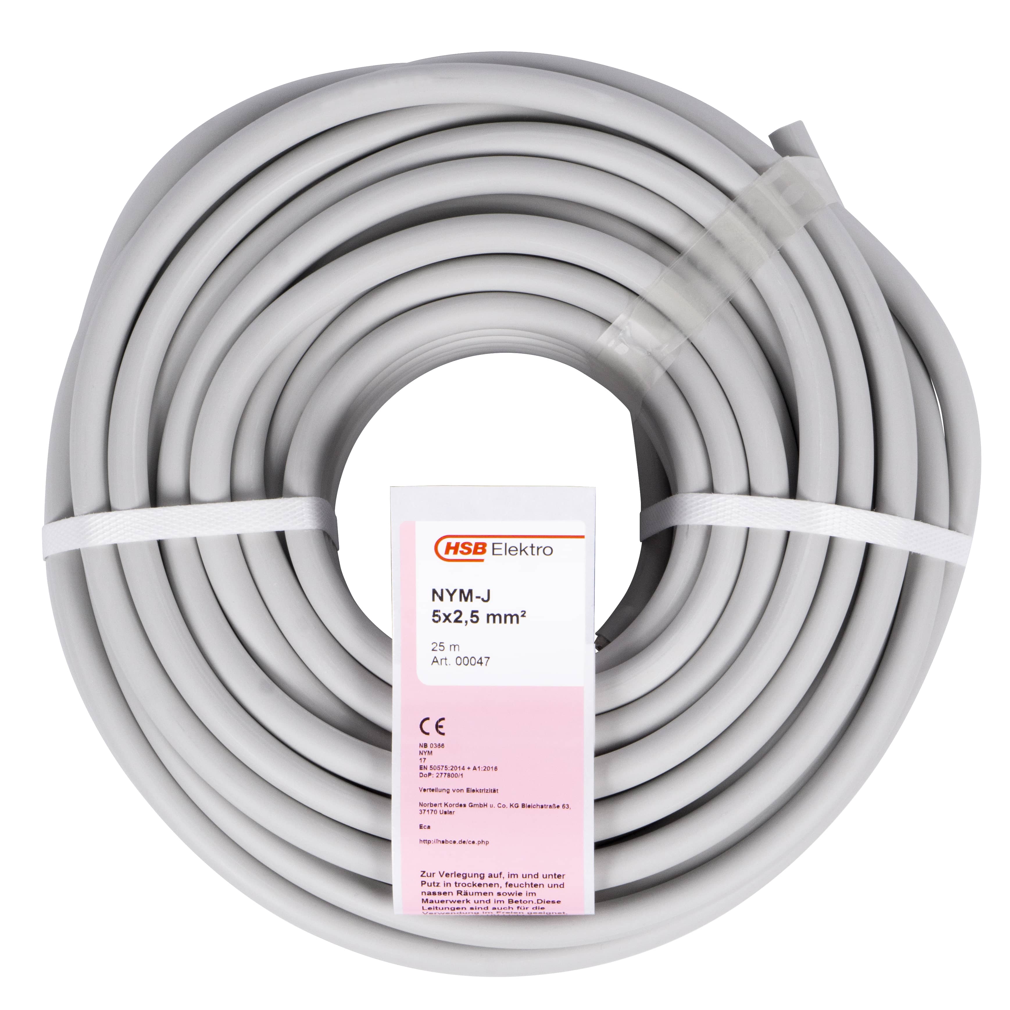 370361JEGZTrkddGa8k MANTELLEITUNG NYM-J 5X2,5MM²,25M