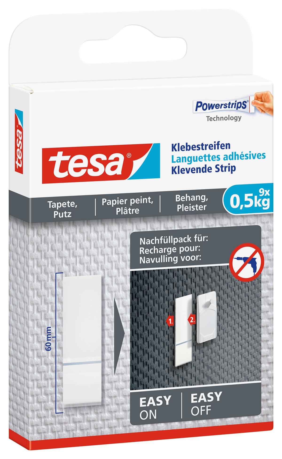 tesa_777700000000_LI406_left_pa tesa Klebestreifen Tapete & Putz, 0,5 kg