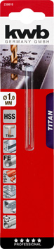 238610-300 Kwb Titan-Spiralbohrer, 1 mm