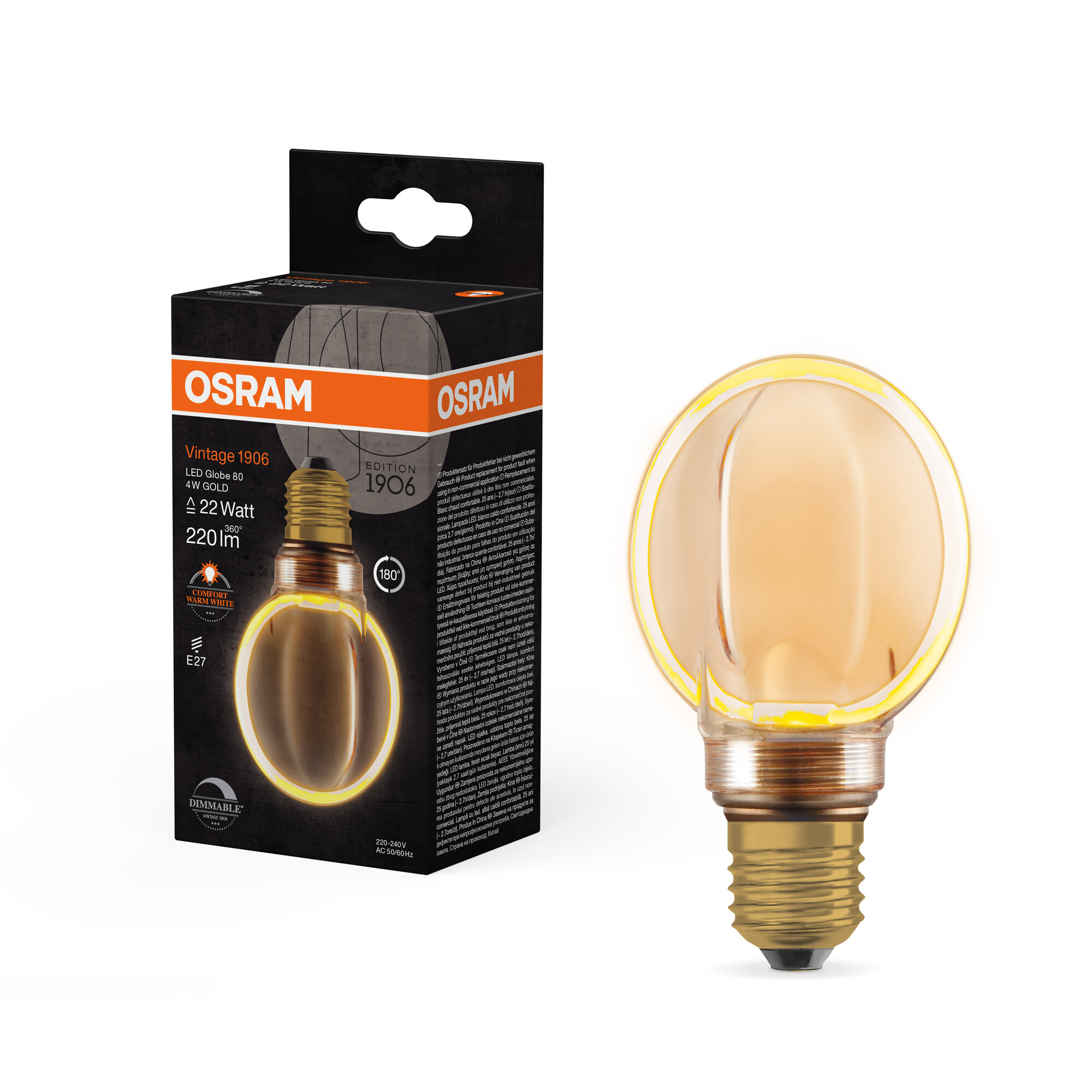 Osram Vintage 1906 LED Lampe O-Form, warmweiß