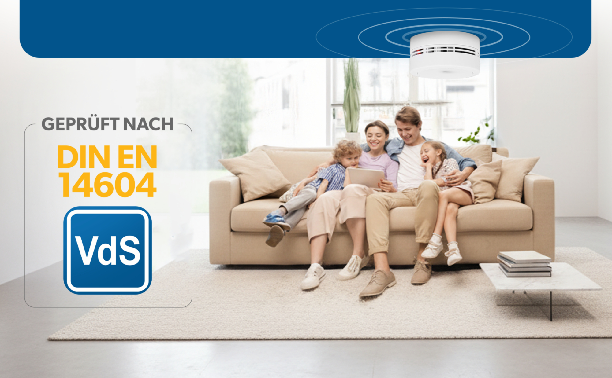 Unitec Rauchwarnmelder Mini 10J VdS3131, weiß