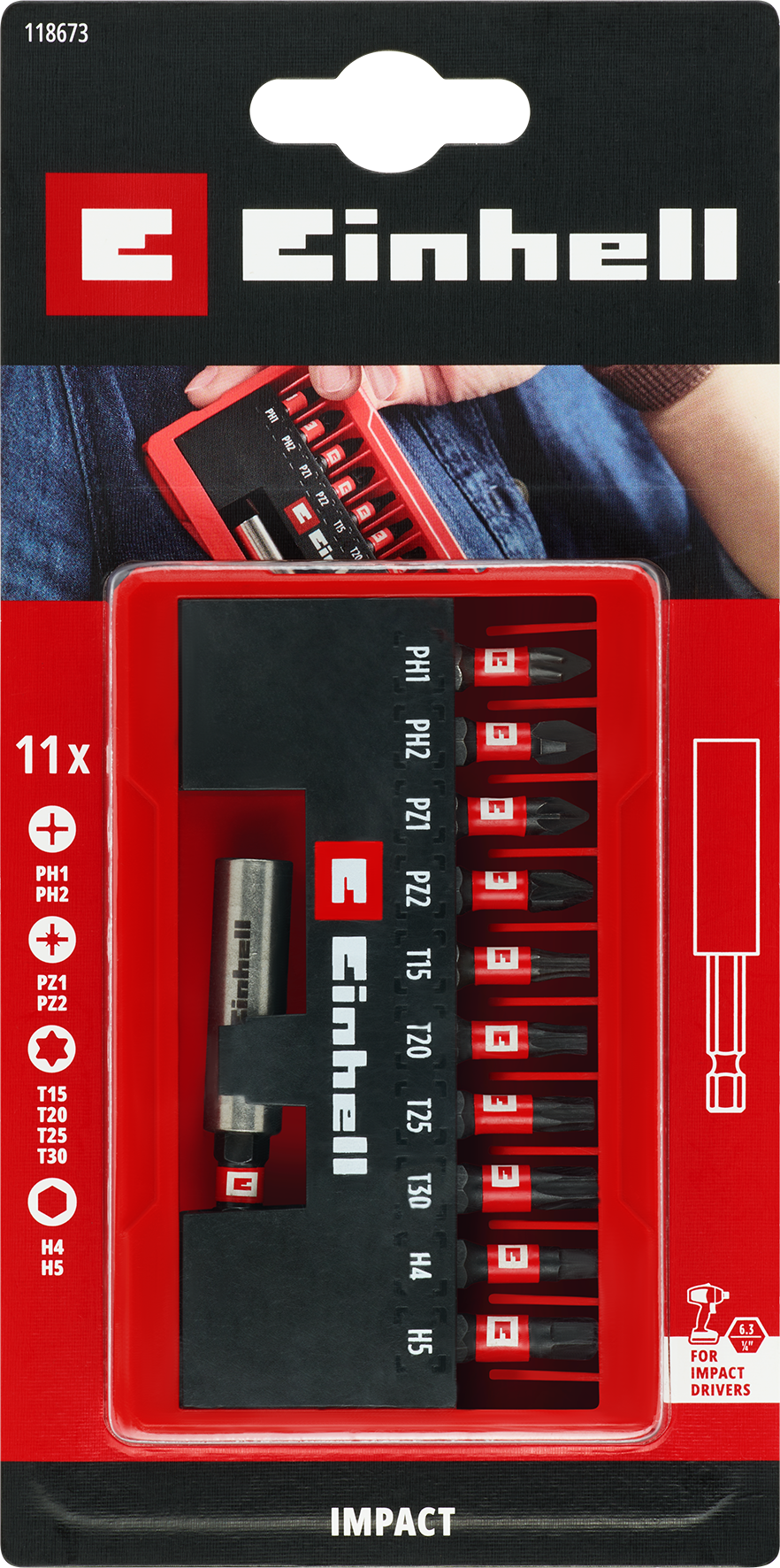 Einhell Impact-Bit-Set im Taschenformat, 11-tlg. Einhell Impact-Bit-Set im Taschenformat, 11-tlg.